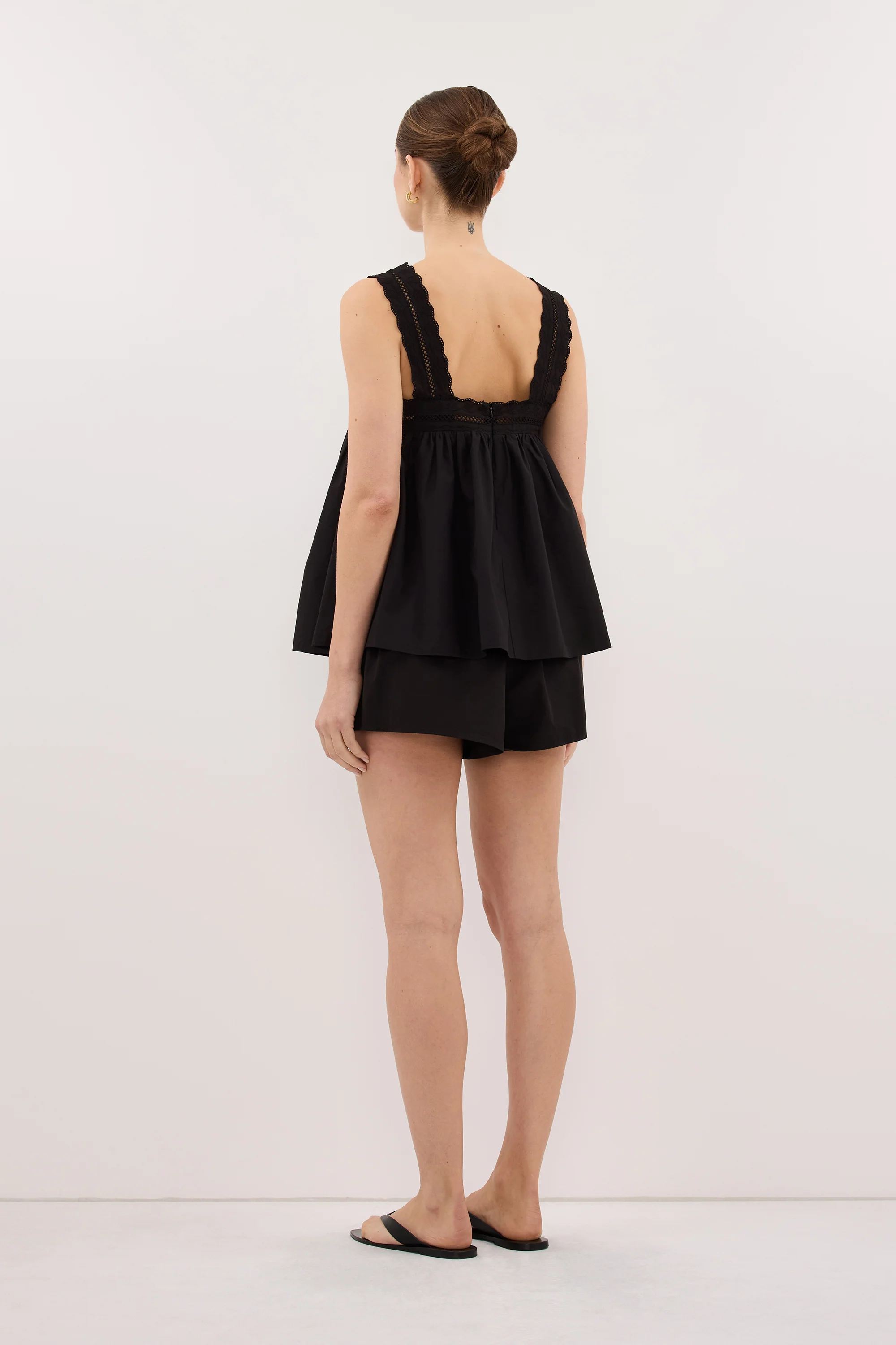 MIRANDA BLACK LACE TRIM TOP - Image 4