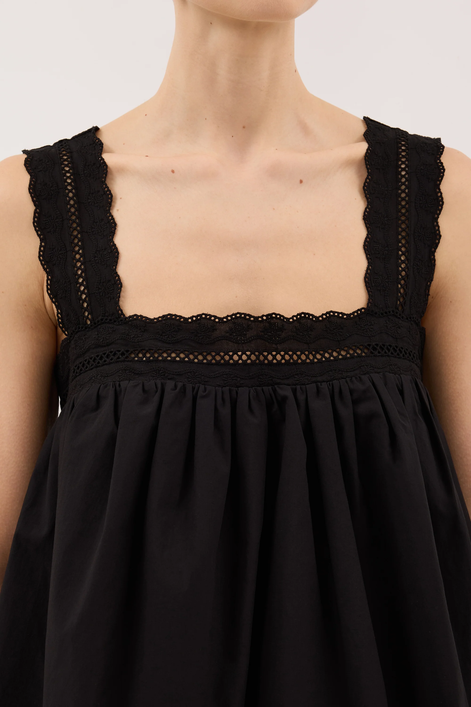 MIRANDA BLACK LACE TRIM TOP - Image 5