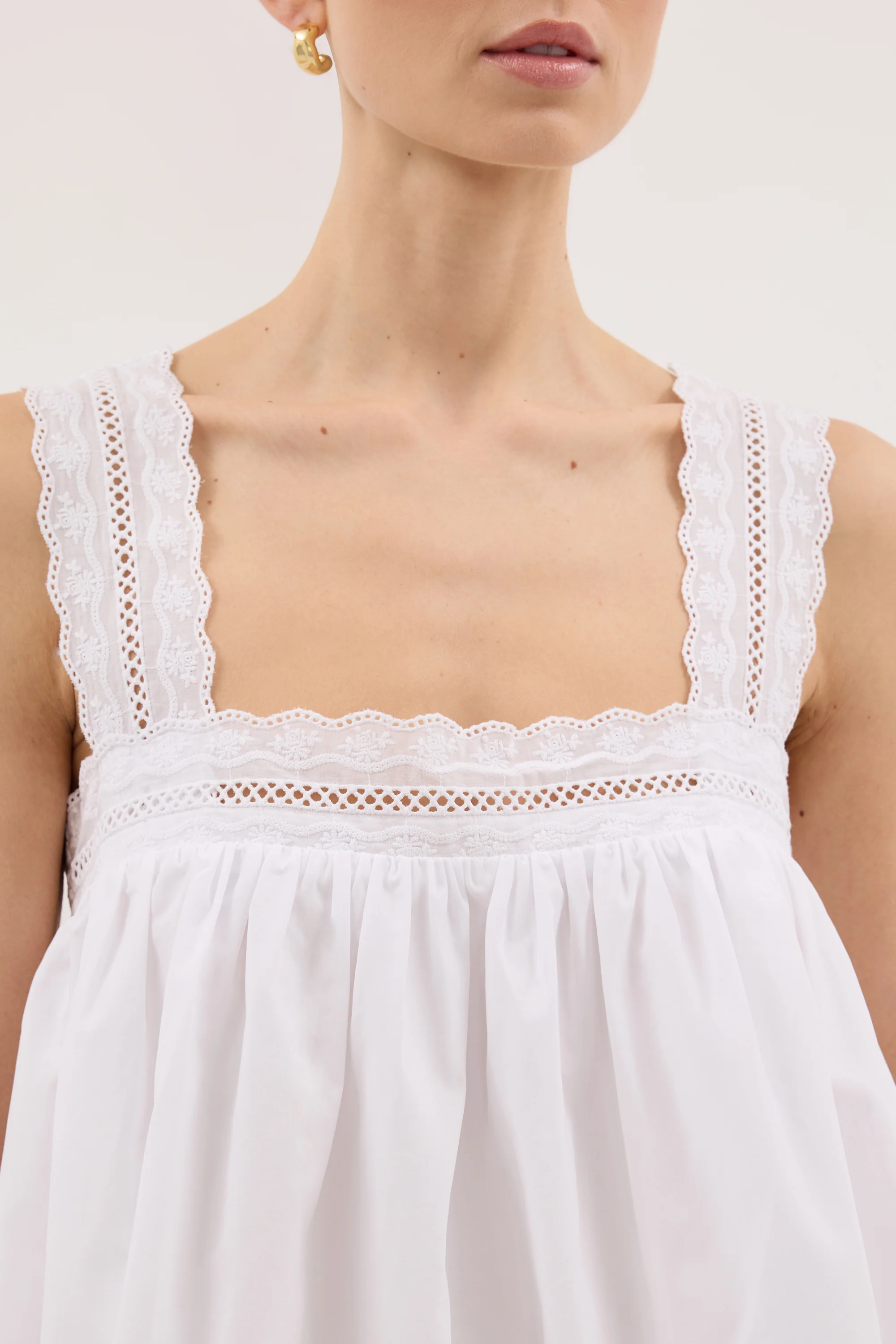 MIRANDA WHITE LACE TRIM TOP - Image 5