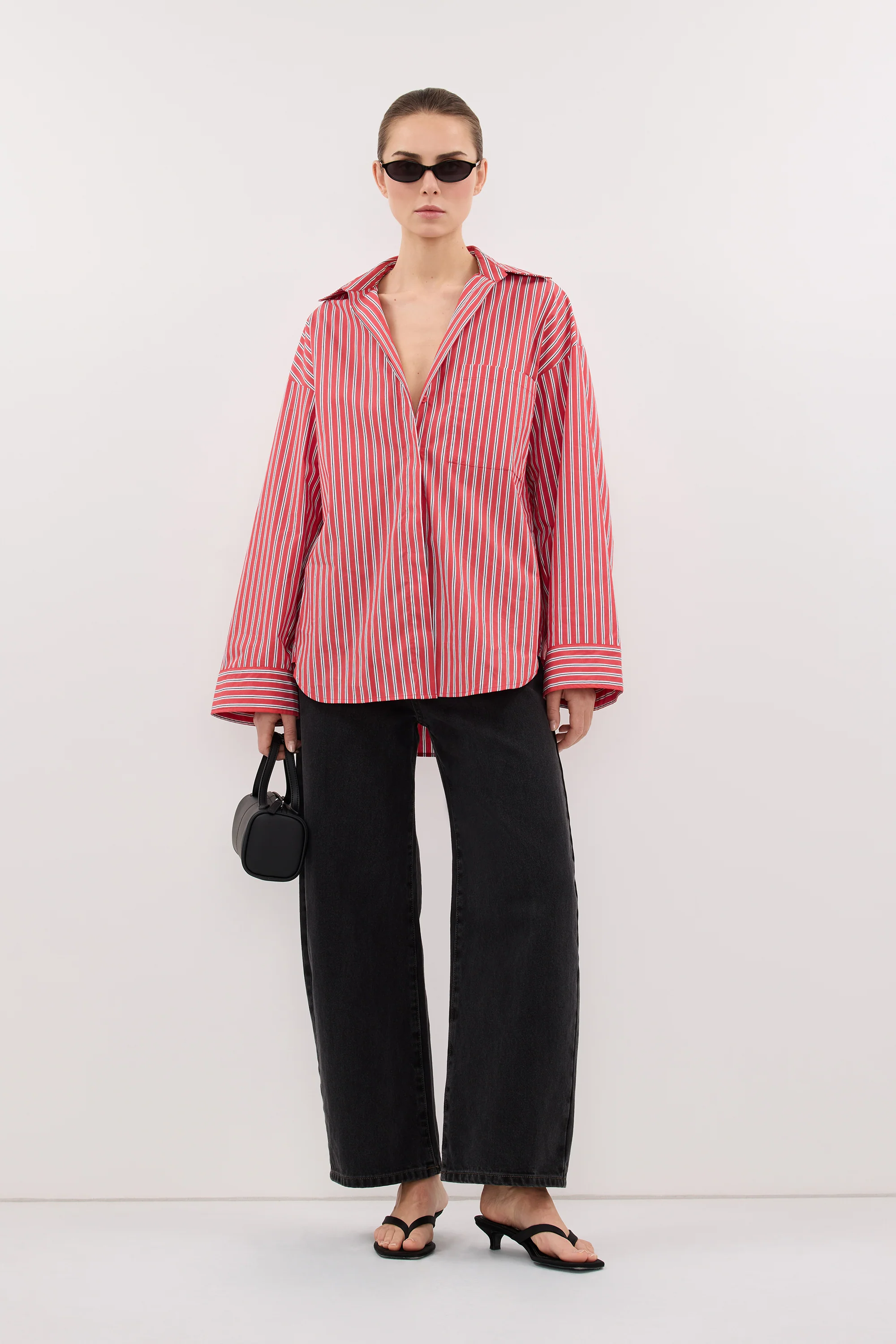 MISHA RED STRIPE SHIRT - Image 2