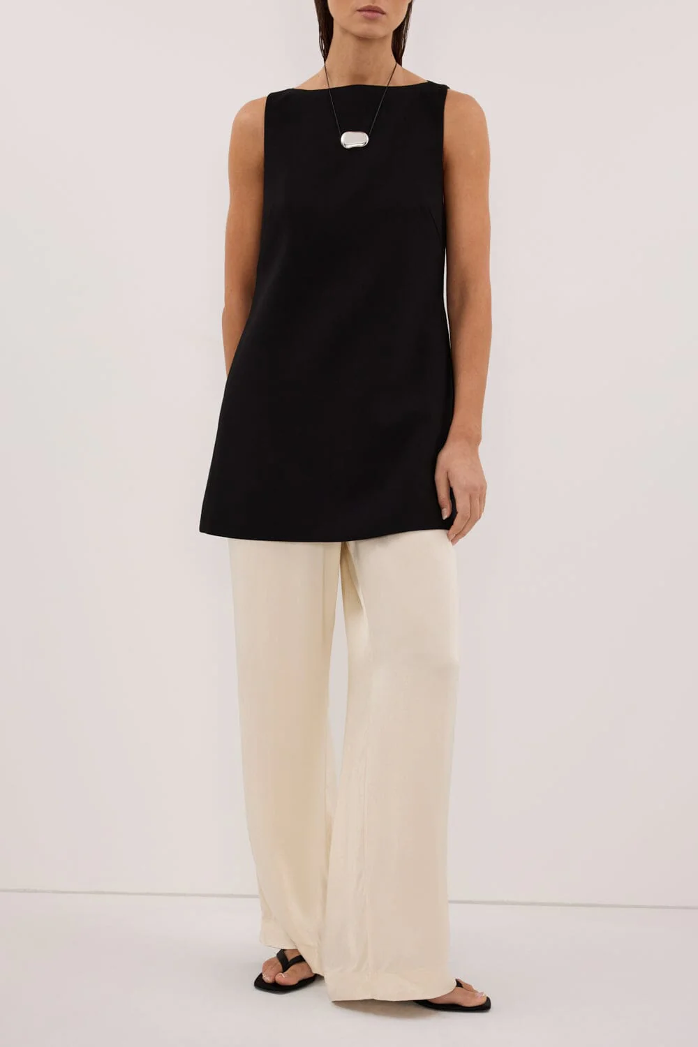 MONICA CREAM SATIN PANT - Image 2