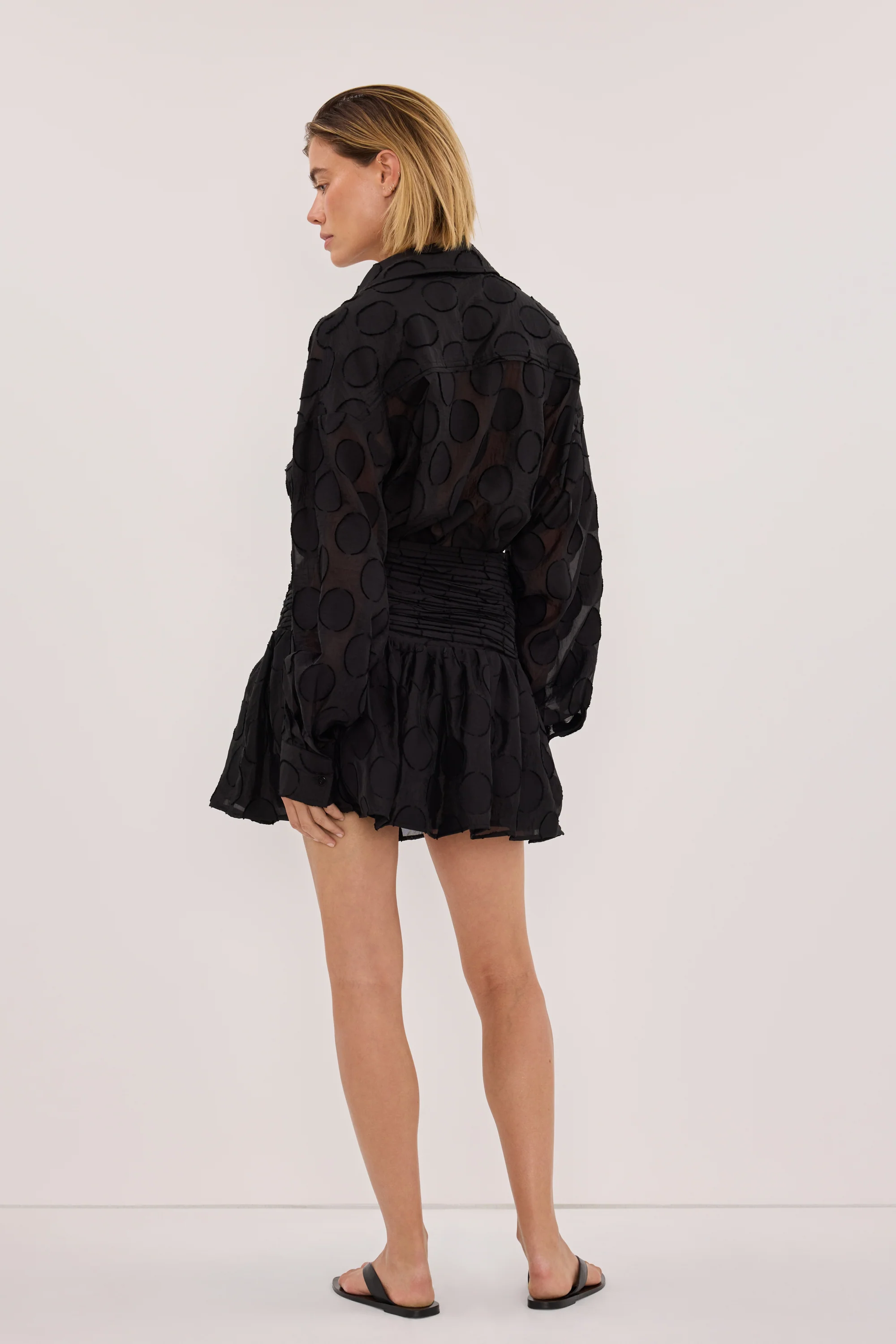 MONTANA BLACK JACQUARD MINI SKIRT - Image 5