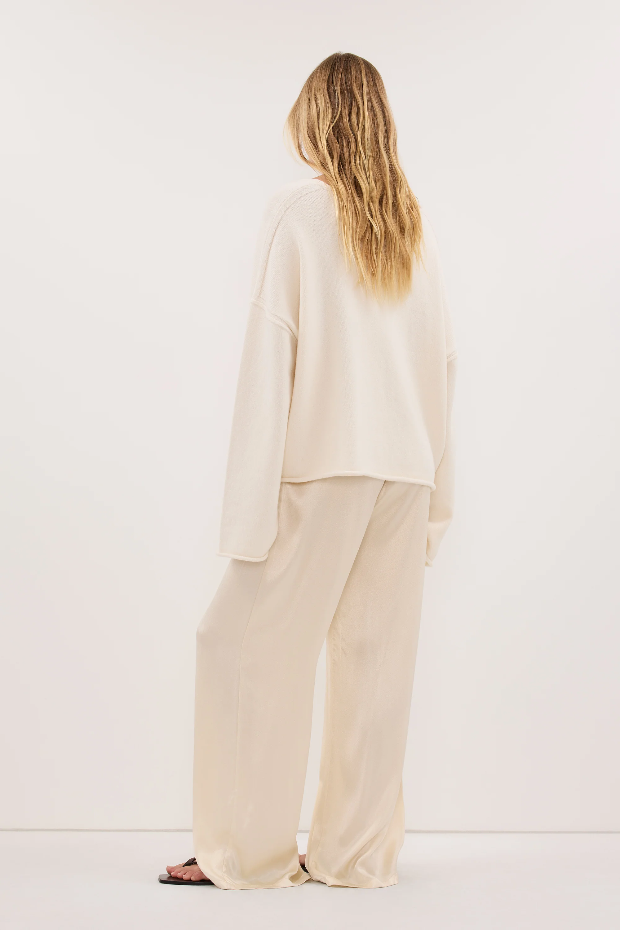 MYA CREAM SATIN PANT - Image 3