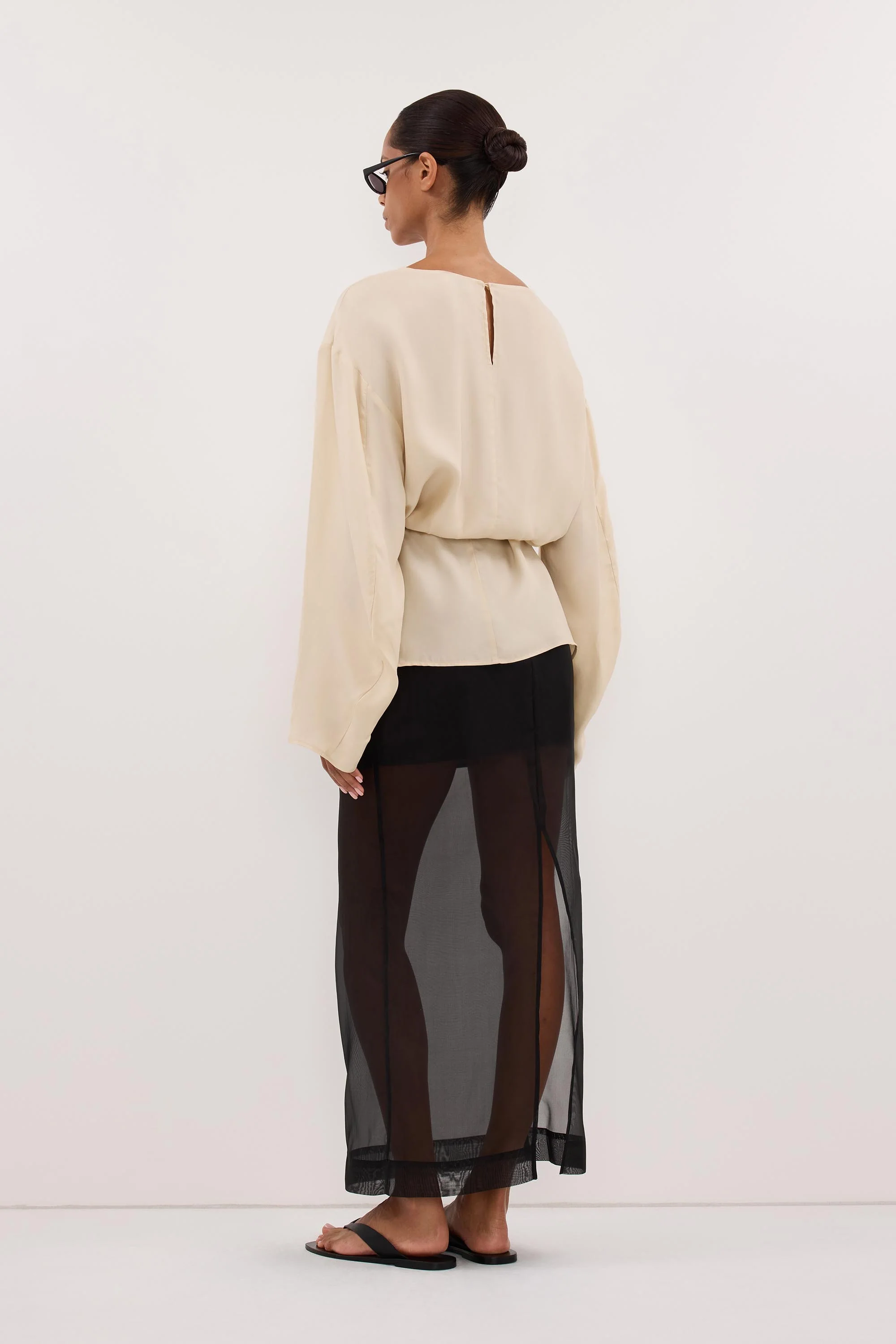 MYLAH STRAW CUPRO COCOON TOP - Image 3