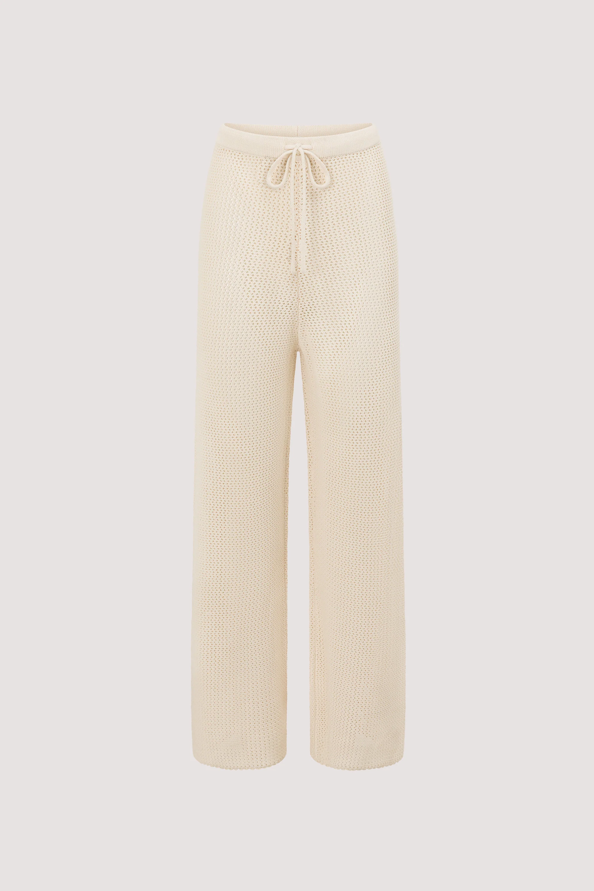 NALIA NATURAL OPEN KNIT WIDE PANT - Image 7