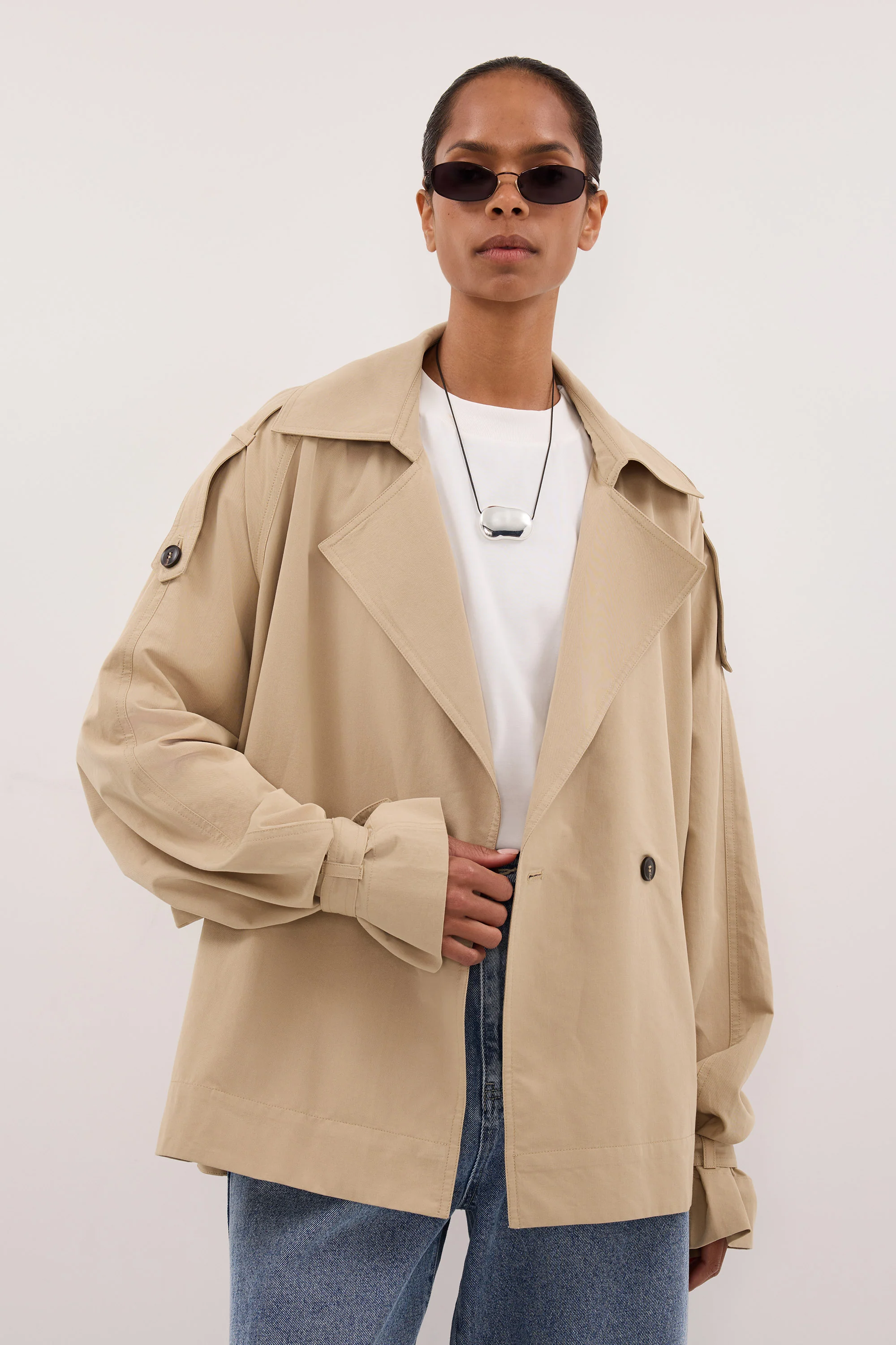 NINA STONE LIGHTWEIGHT MINI TRENCH - Image 5