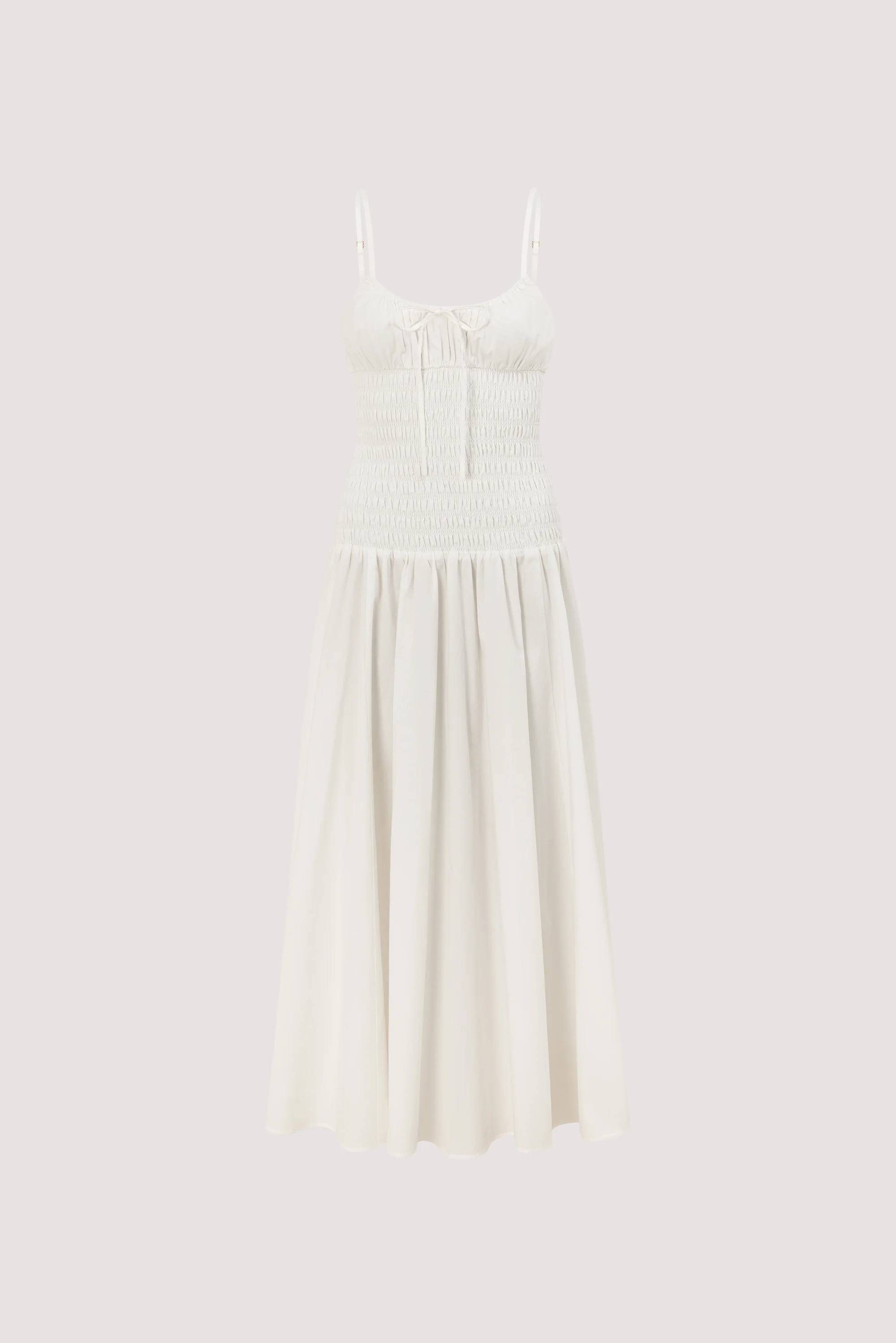 PALOMA WHITE COTTON MIDI DRESS - Image 6