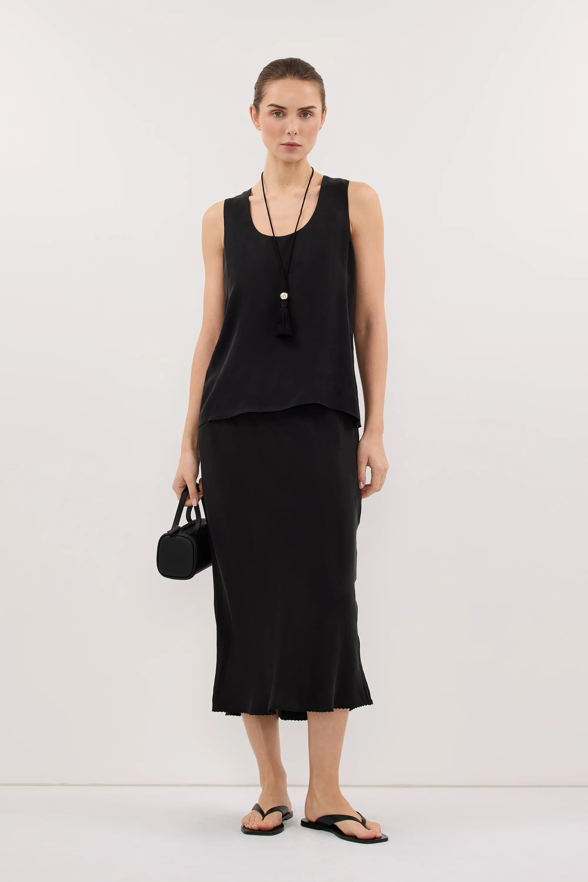 PALORA BLACK CUPRO TOP