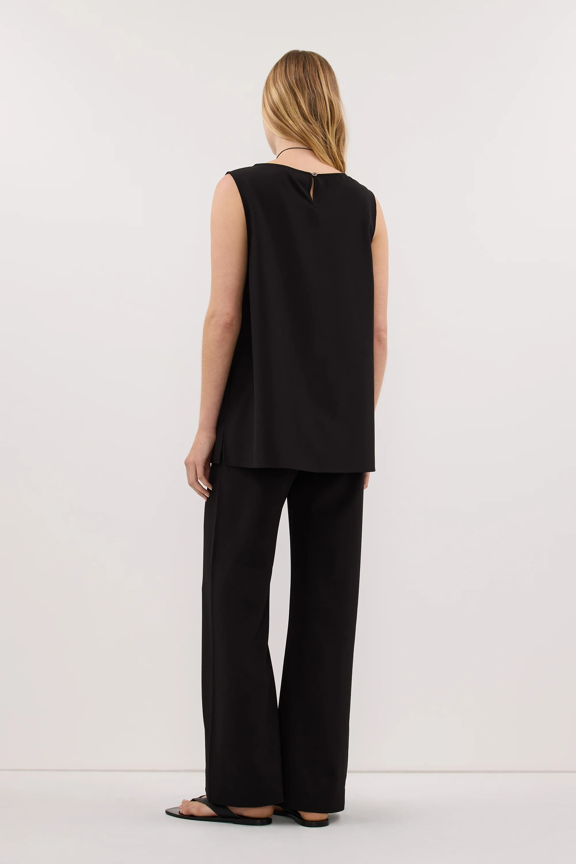 PARKER BLACK FLAT FRONT PANT - Image 4