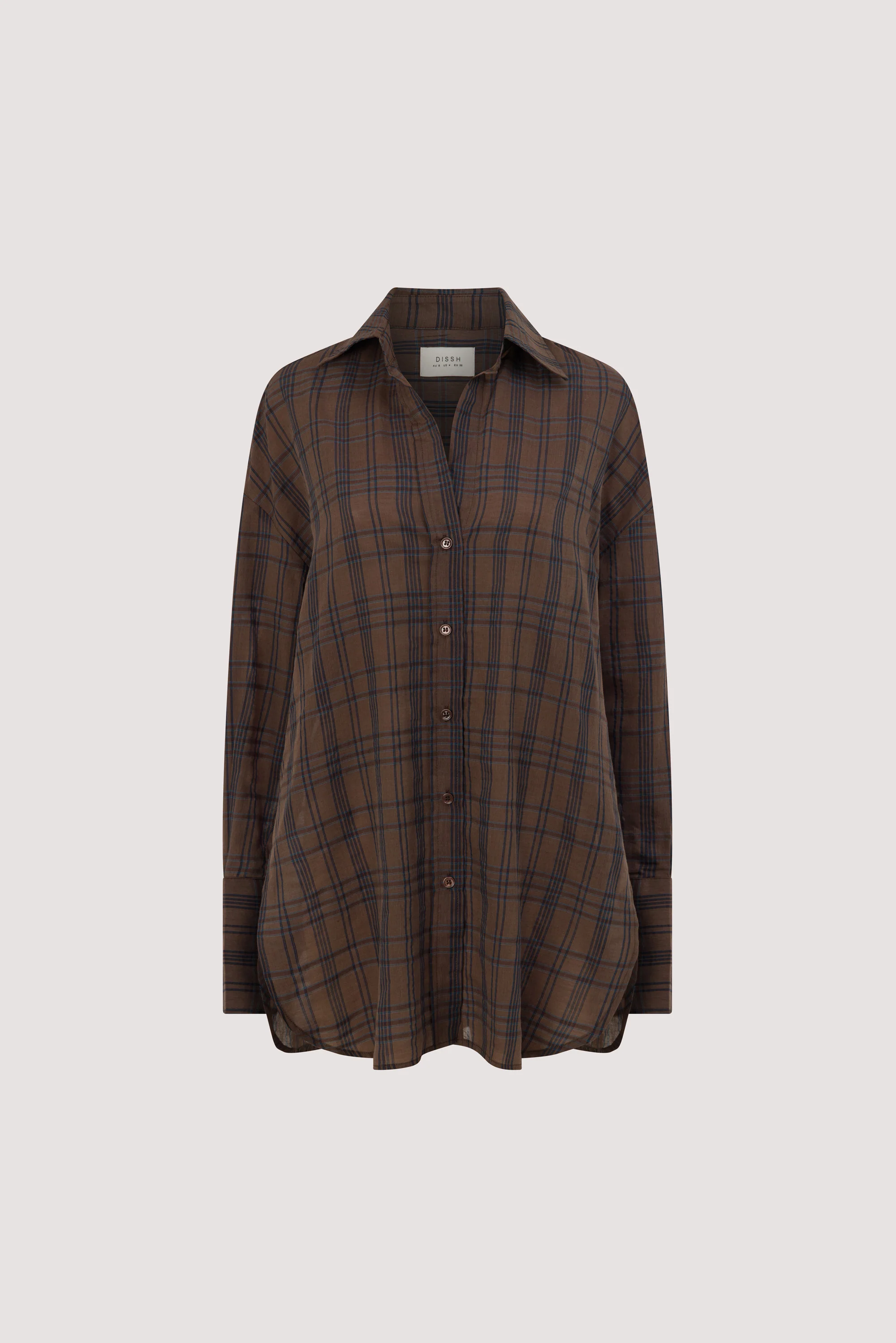 PETRA CHOC CHECK SHIRT - Image 9