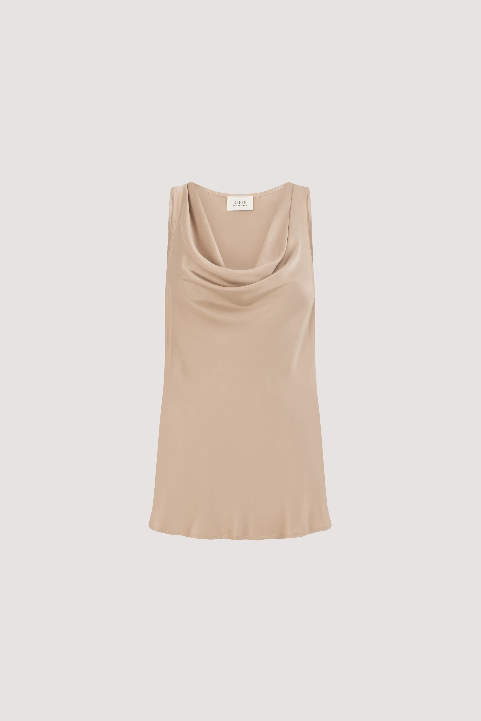 PEYTON GOLD SILK COWL TOP - Image 8