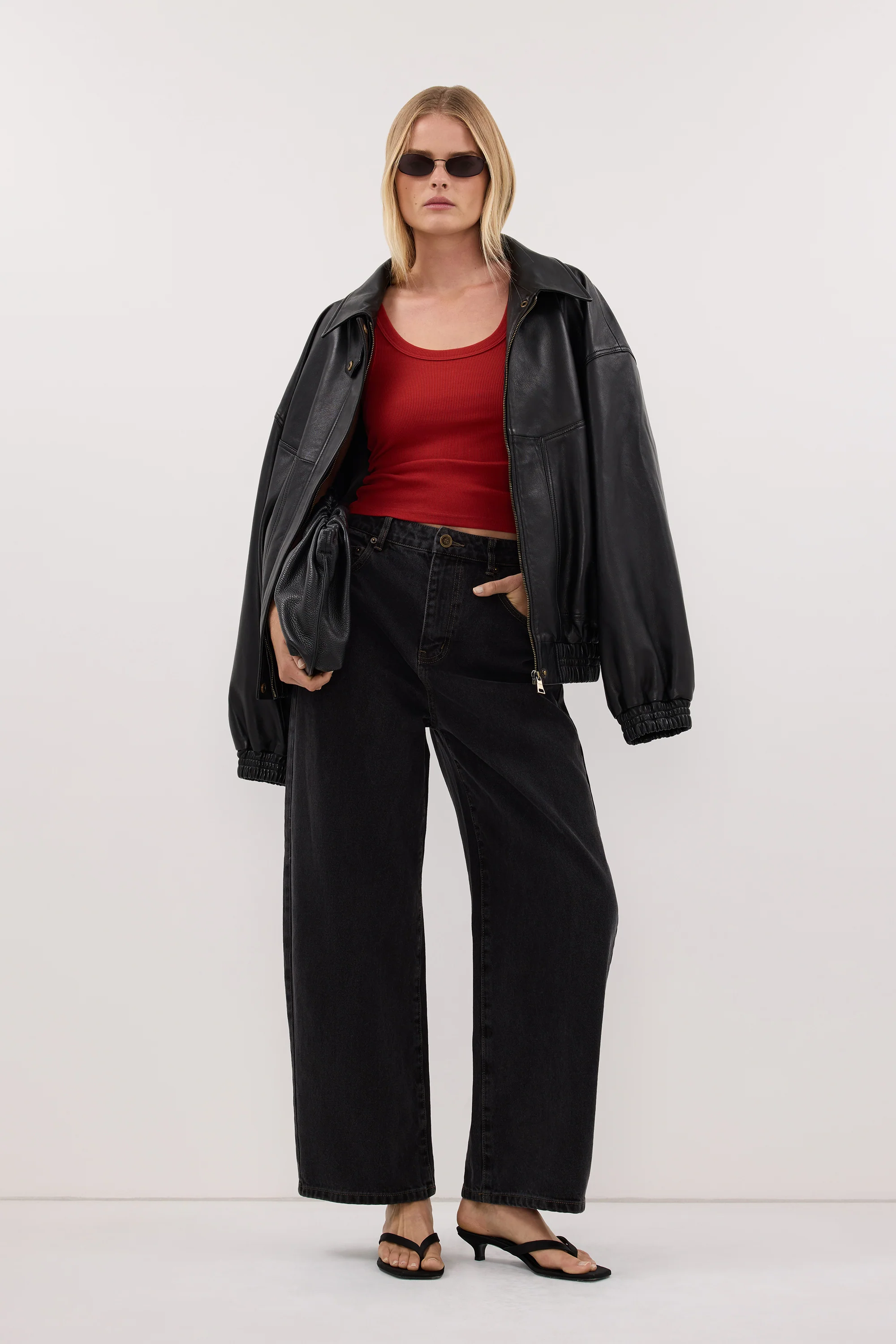 PHOEBE BURNT RED SCOOP NECK TANK - Image 6