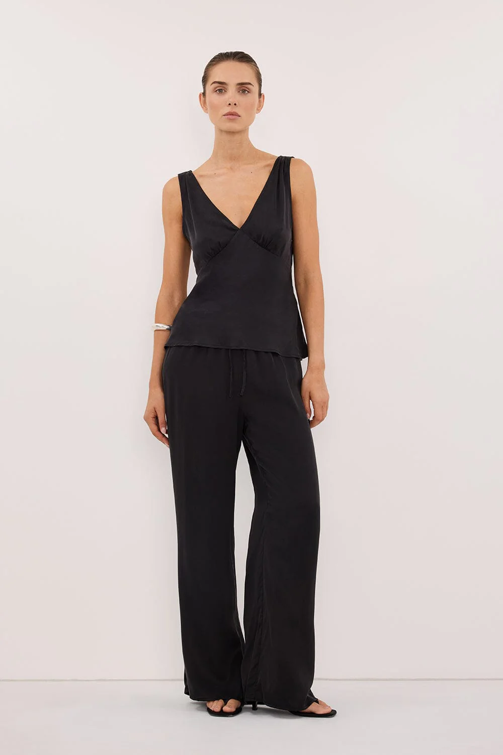 PIPPA BLACK SILK PANT