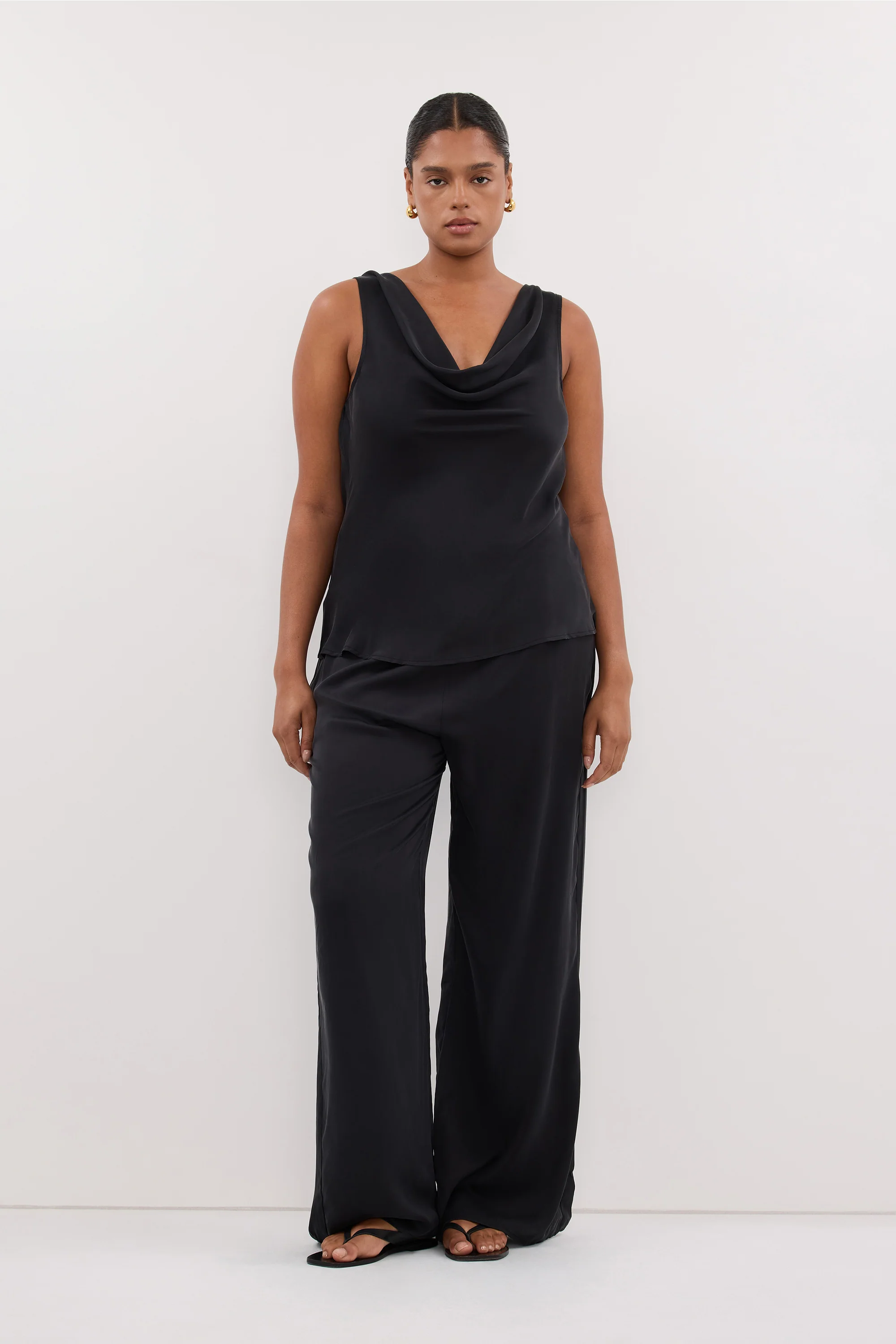 PIPPA BLACK SILK PANT - Image 5
