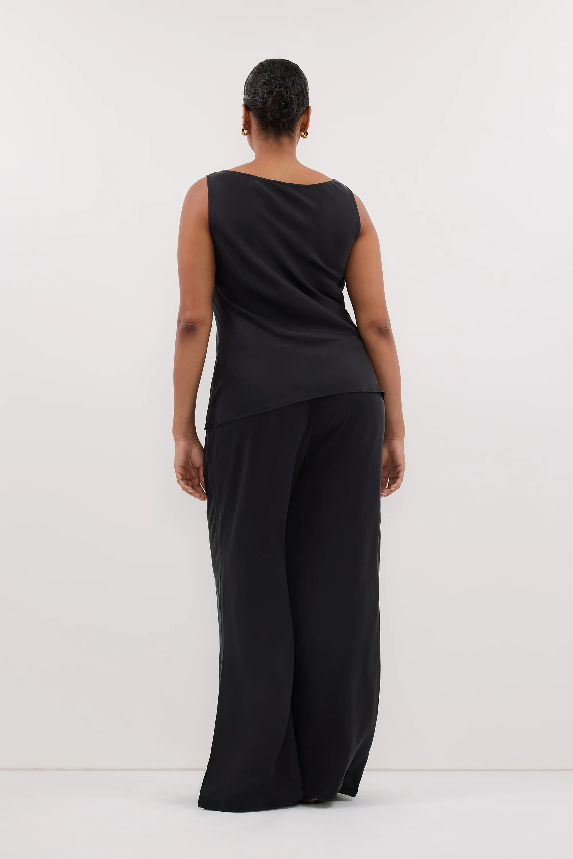 PIPPA BLACK SILK PANT - Image 6