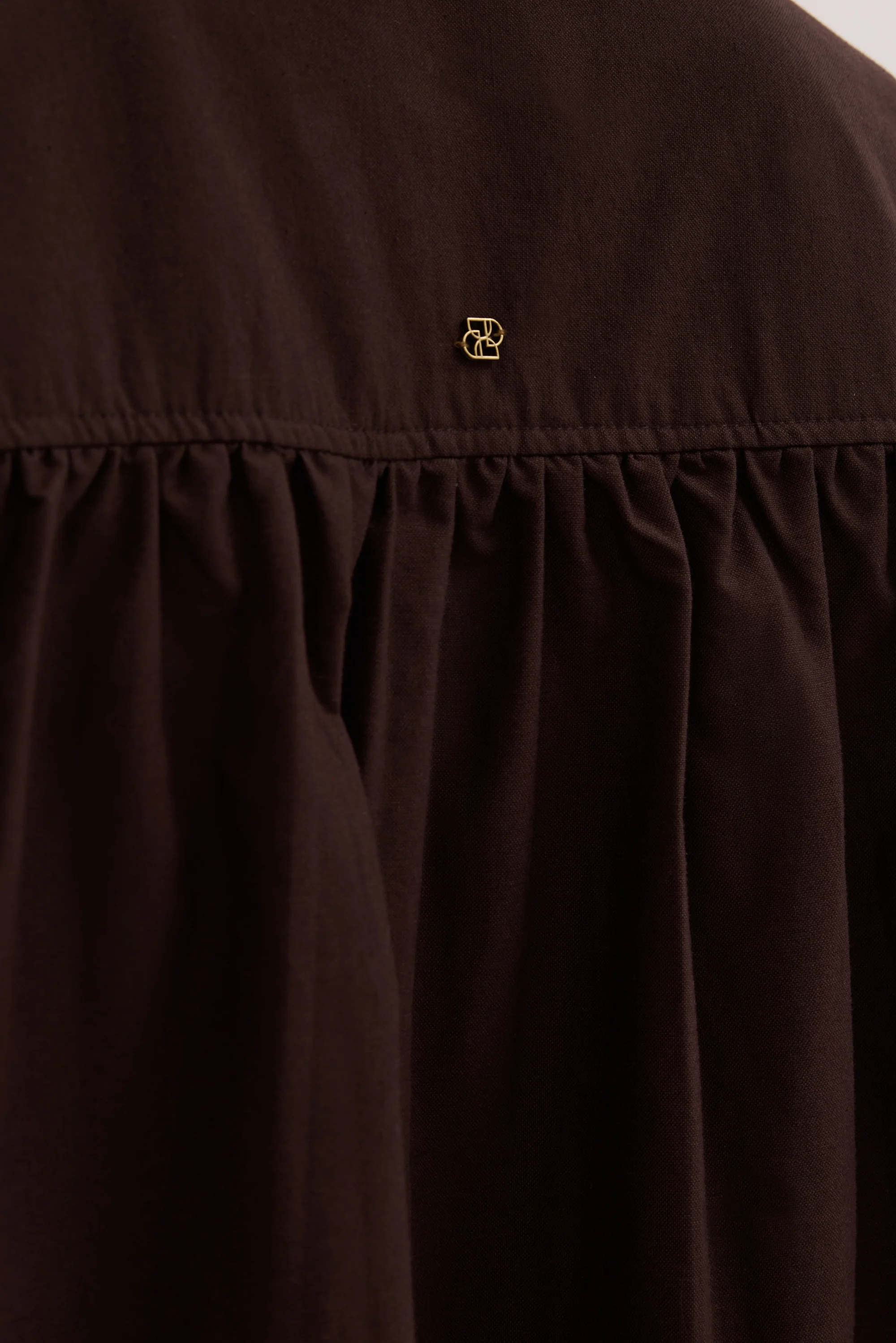 RHEA 2.0 BURNT CHOC OVERSIZED COTTON SHIRT - Image 6