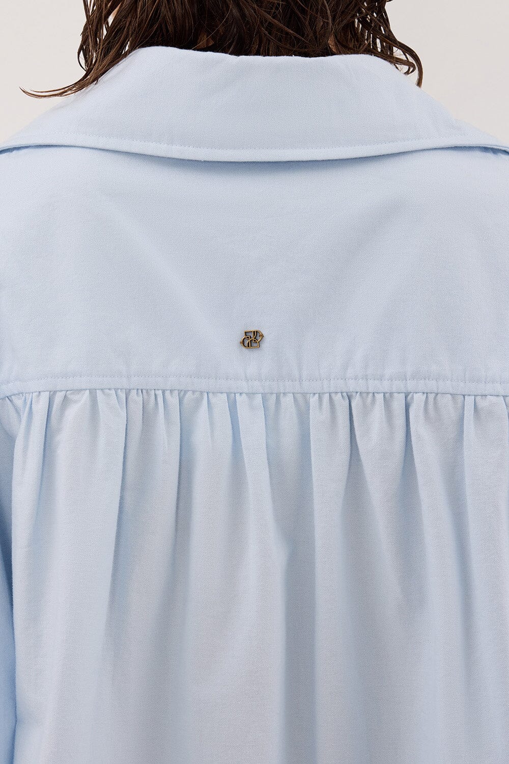 RHEA 2.0 ICE BLUE OVERSIZED COTTON SHIRT - Image 4