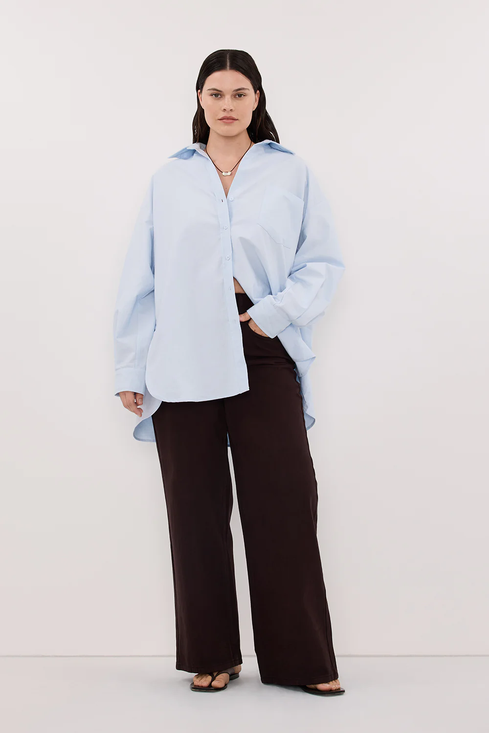 RHEA 2.0 ICE BLUE OVERSIZED COTTON SHIRT - Image 5