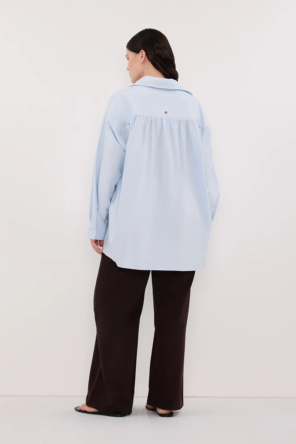 RHEA 2.0 ICE BLUE OVERSIZED COTTON SHIRT - Image 6