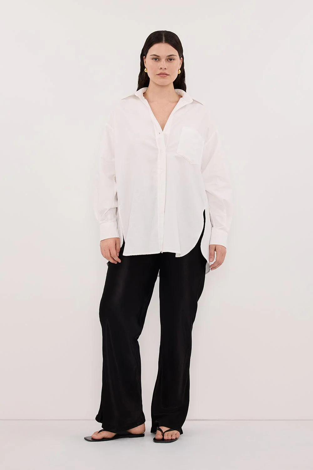 RHEA 2.0 WHITE OVERSIZED COTTON SHIRT - Image 7