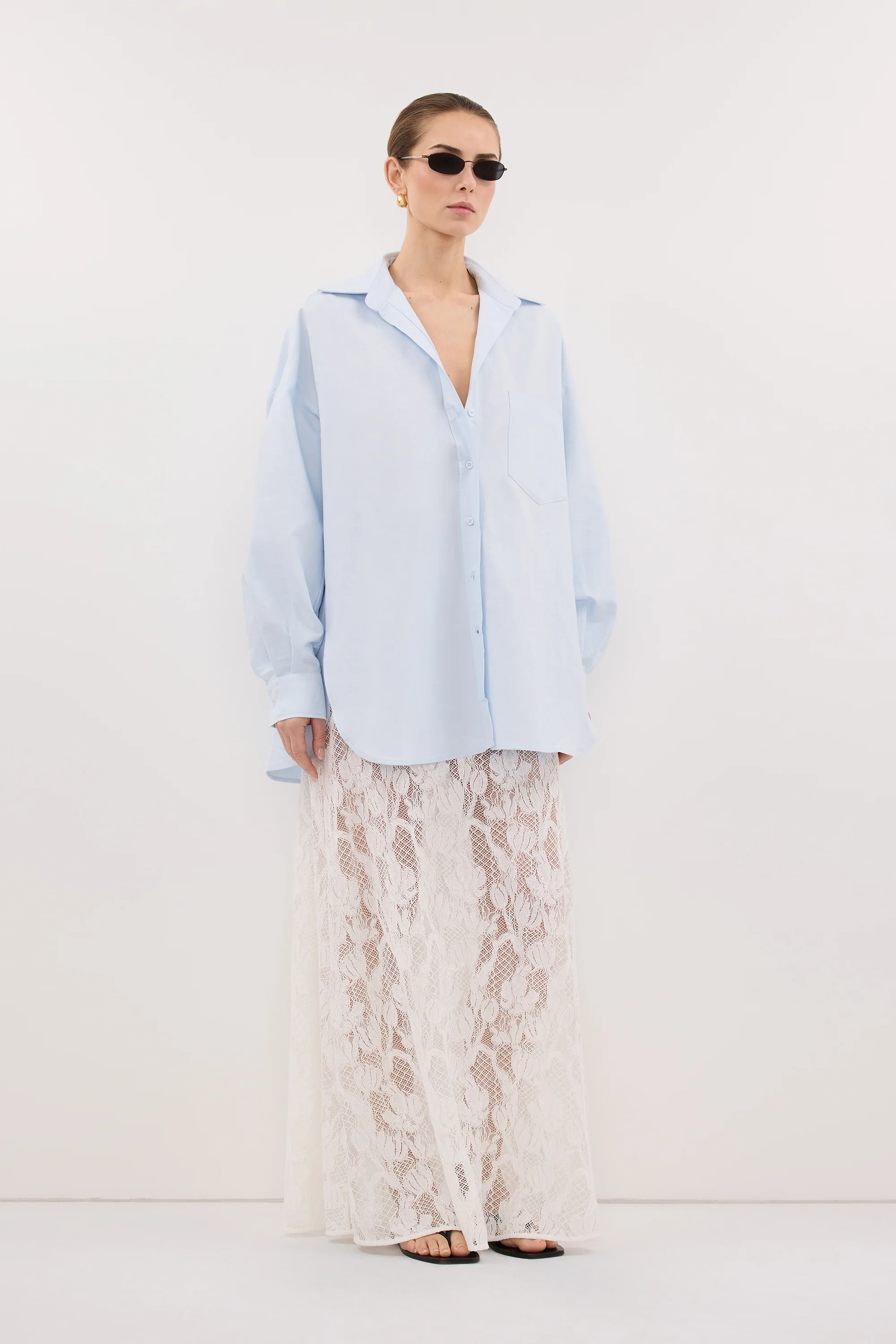 RHEA 3.0 ICE BLUE OVERSIZED COTTON SHIRT - Image 3