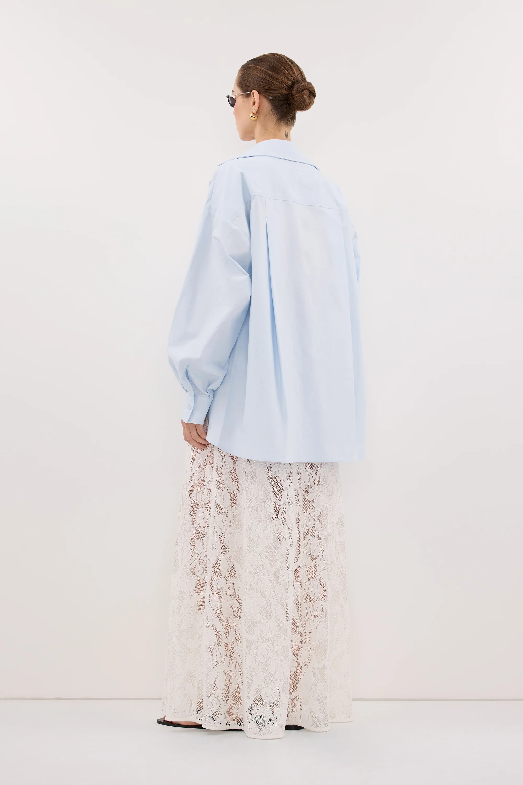 RHEA 3.0 ICE BLUE OVERSIZED COTTON SHIRT - Image 4