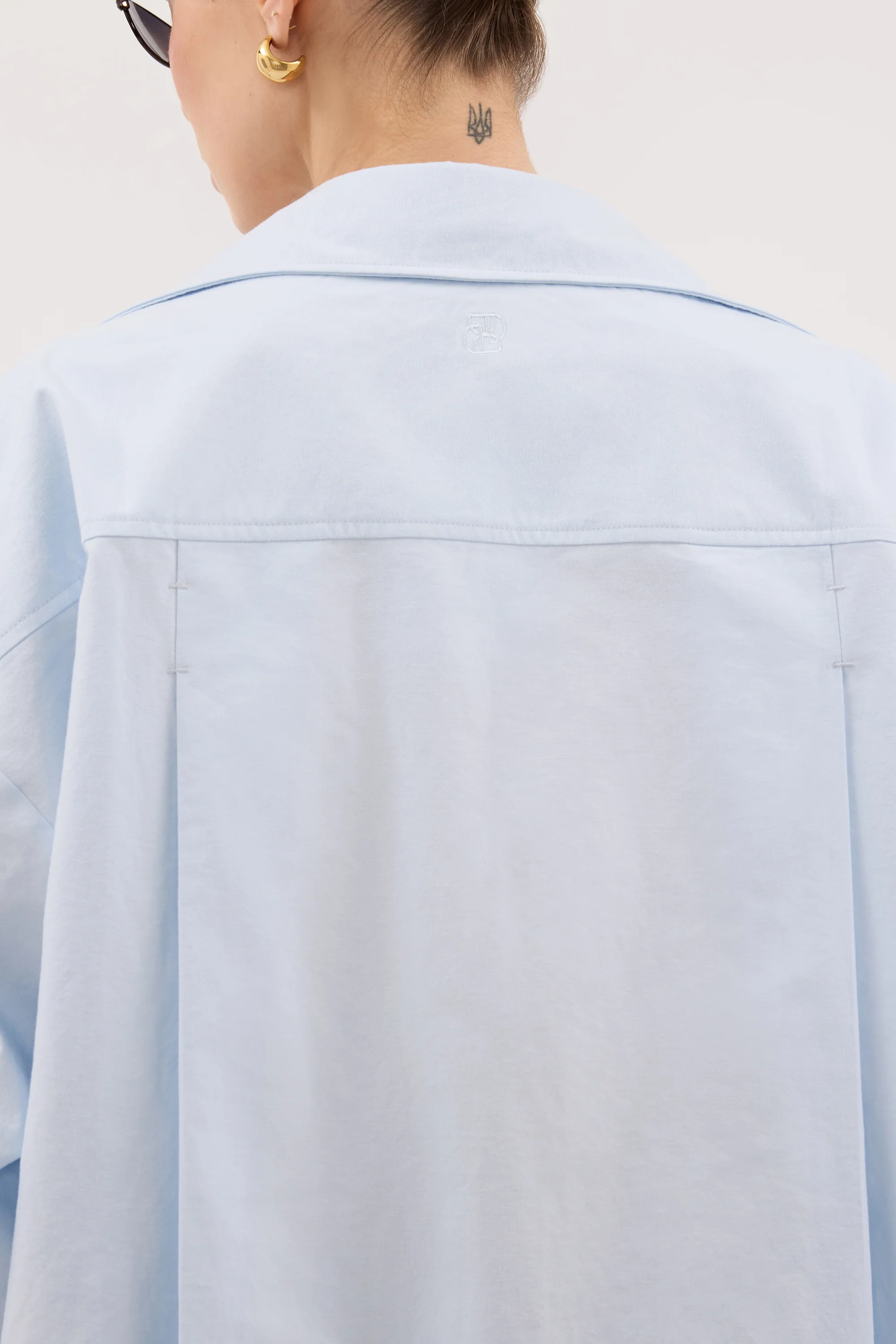 RHEA 3.0 ICE BLUE OVERSIZED COTTON SHIRT - Image 5