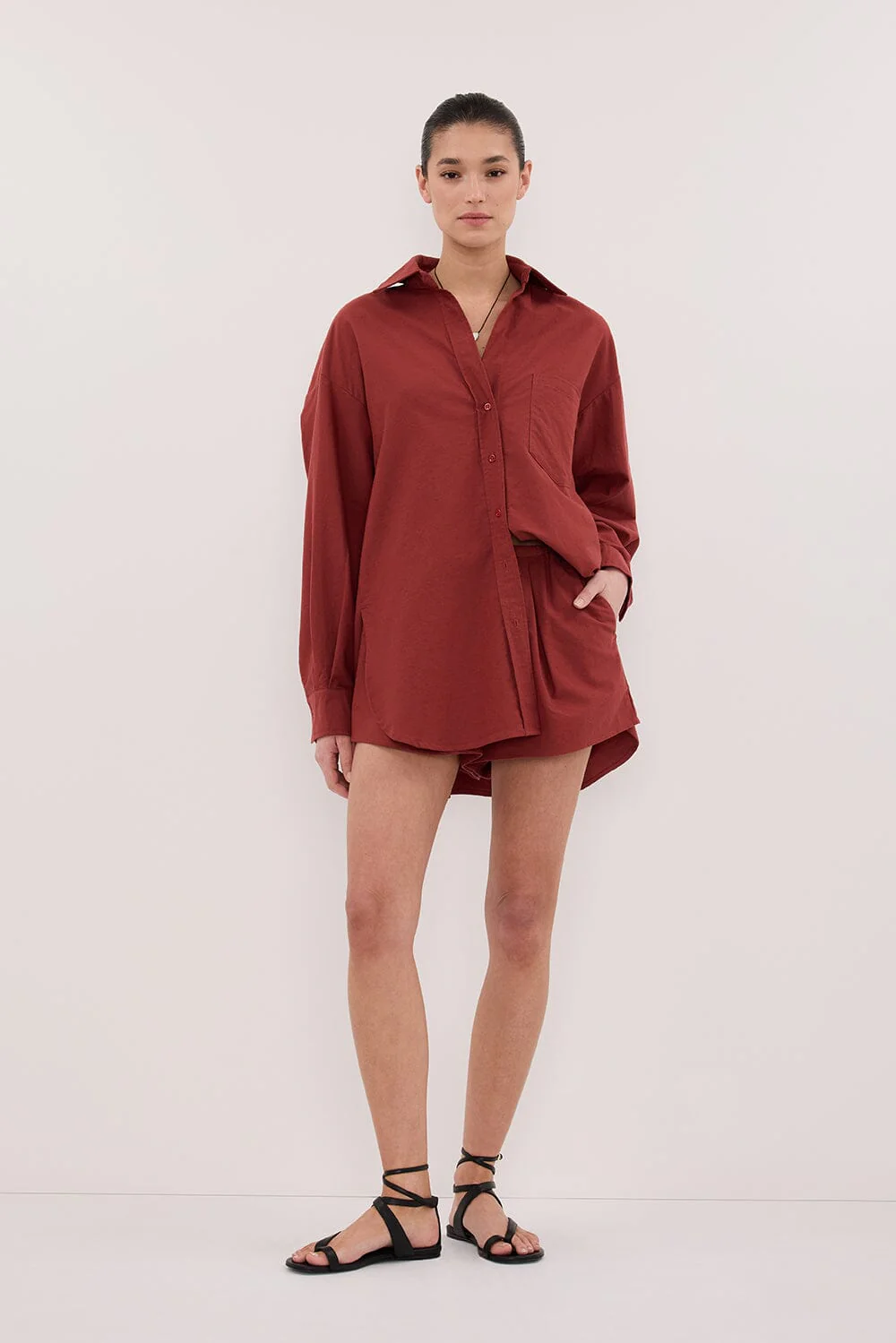 RHEA SAHARA COTTON DRAWSTRING SHORT