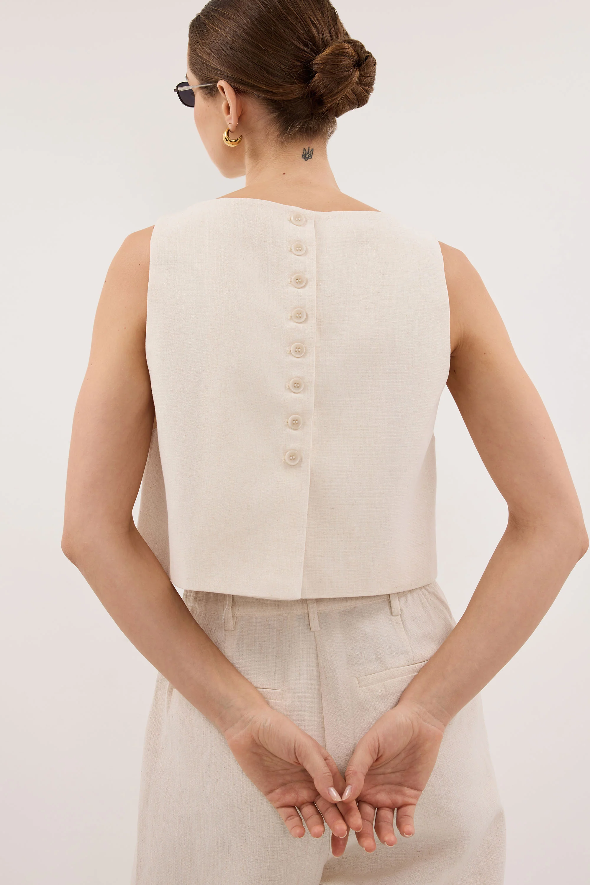 ROSALIE CREAM MARLE SHELL TOP - Image 4