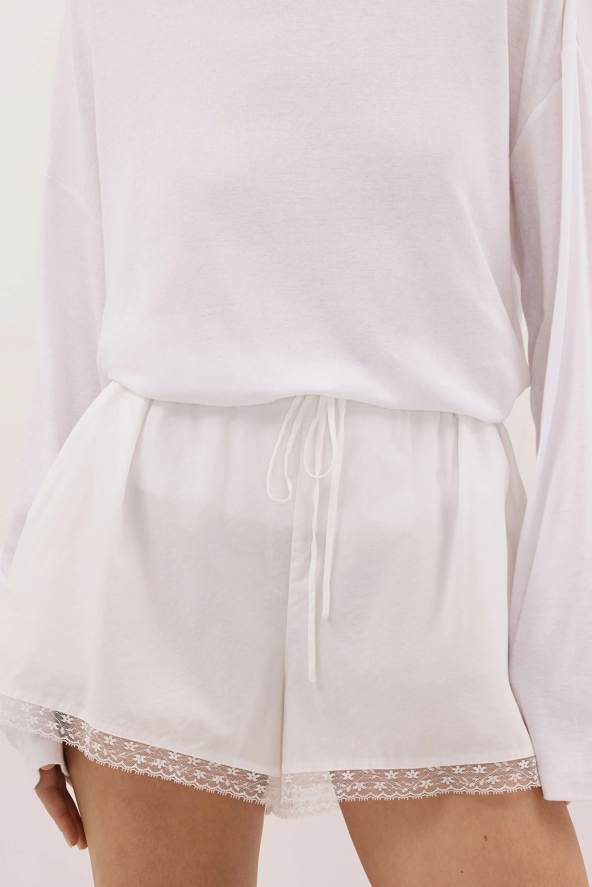 ROSIN WHITE LACE TRIM SHORT - Image 7