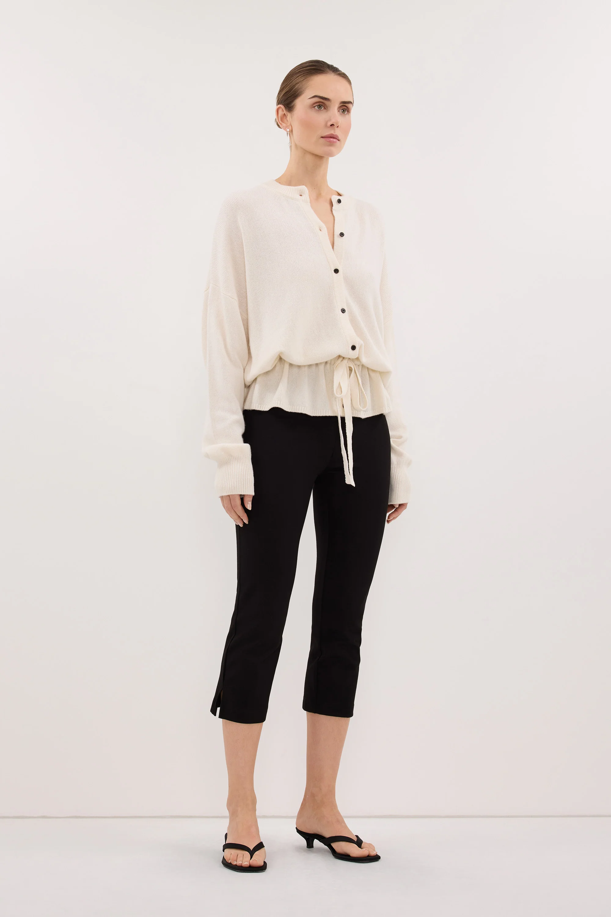 SAILOR IVORY BELTED CARDIGAN - Image 2