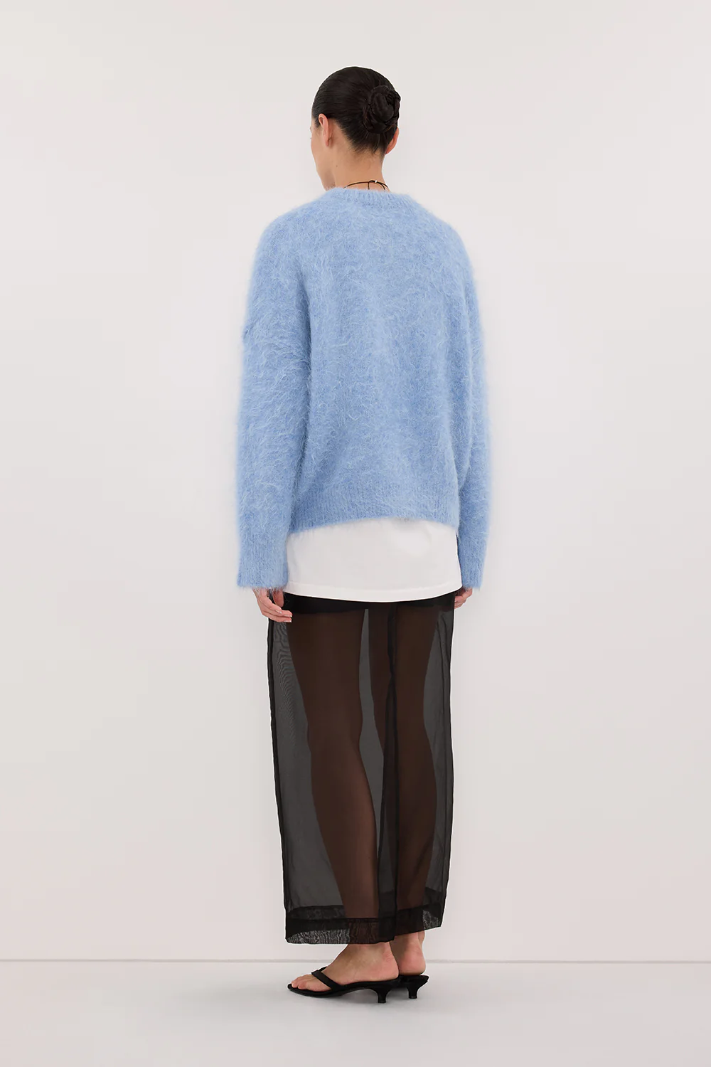 SALMA DUSTY BLUE CREW NECK KNIT JUMPER - Image 8