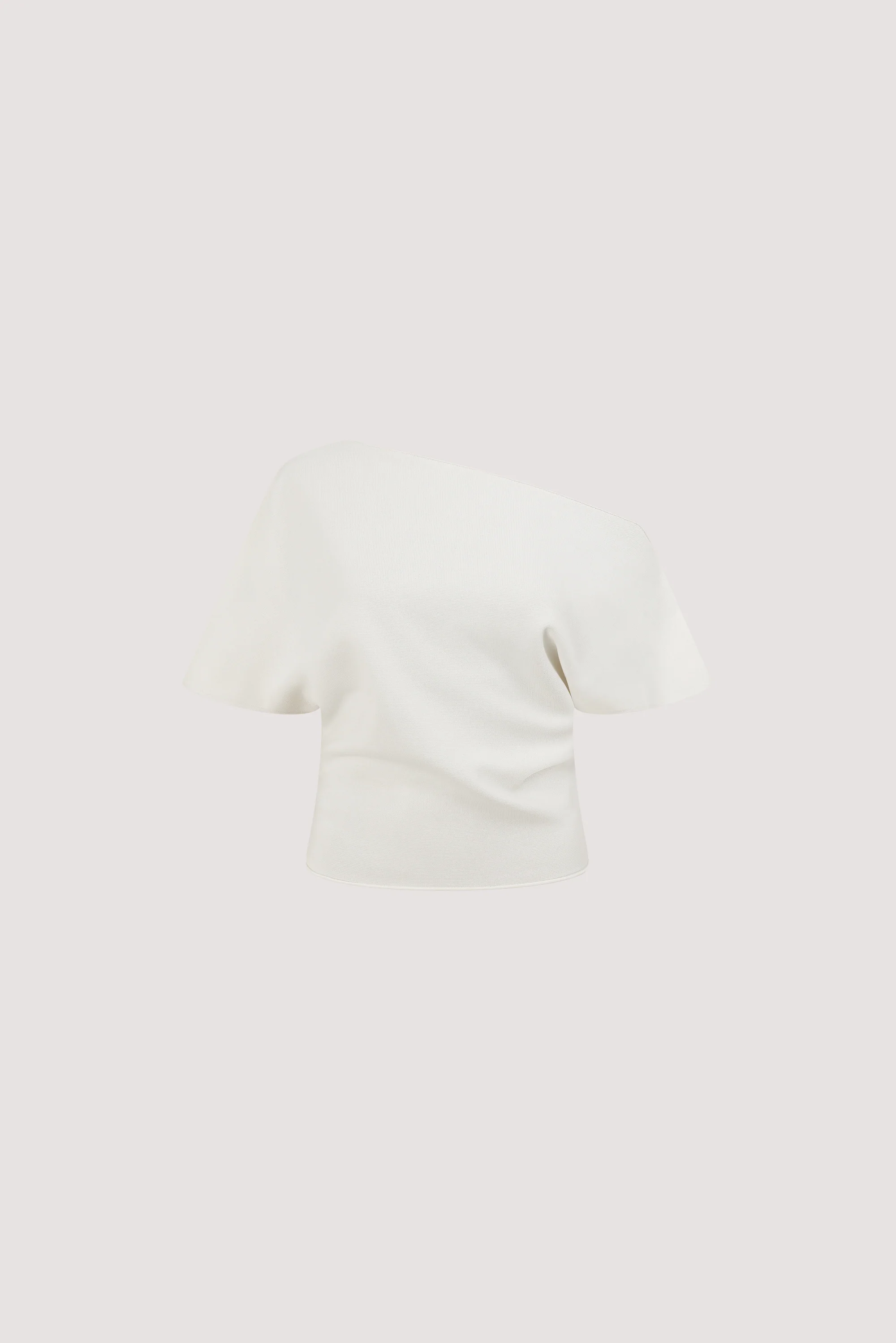 SCARLETT OFF WHITE ASYM KNIT TOP - Image 5