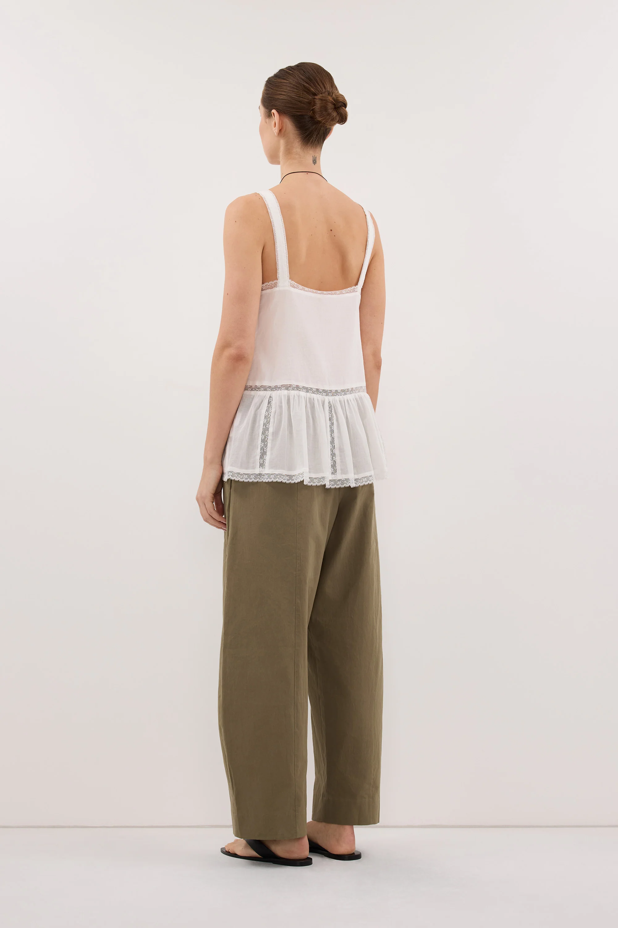 SCOUT KHAKI COTTON BARREL LEG PANT - Image 8