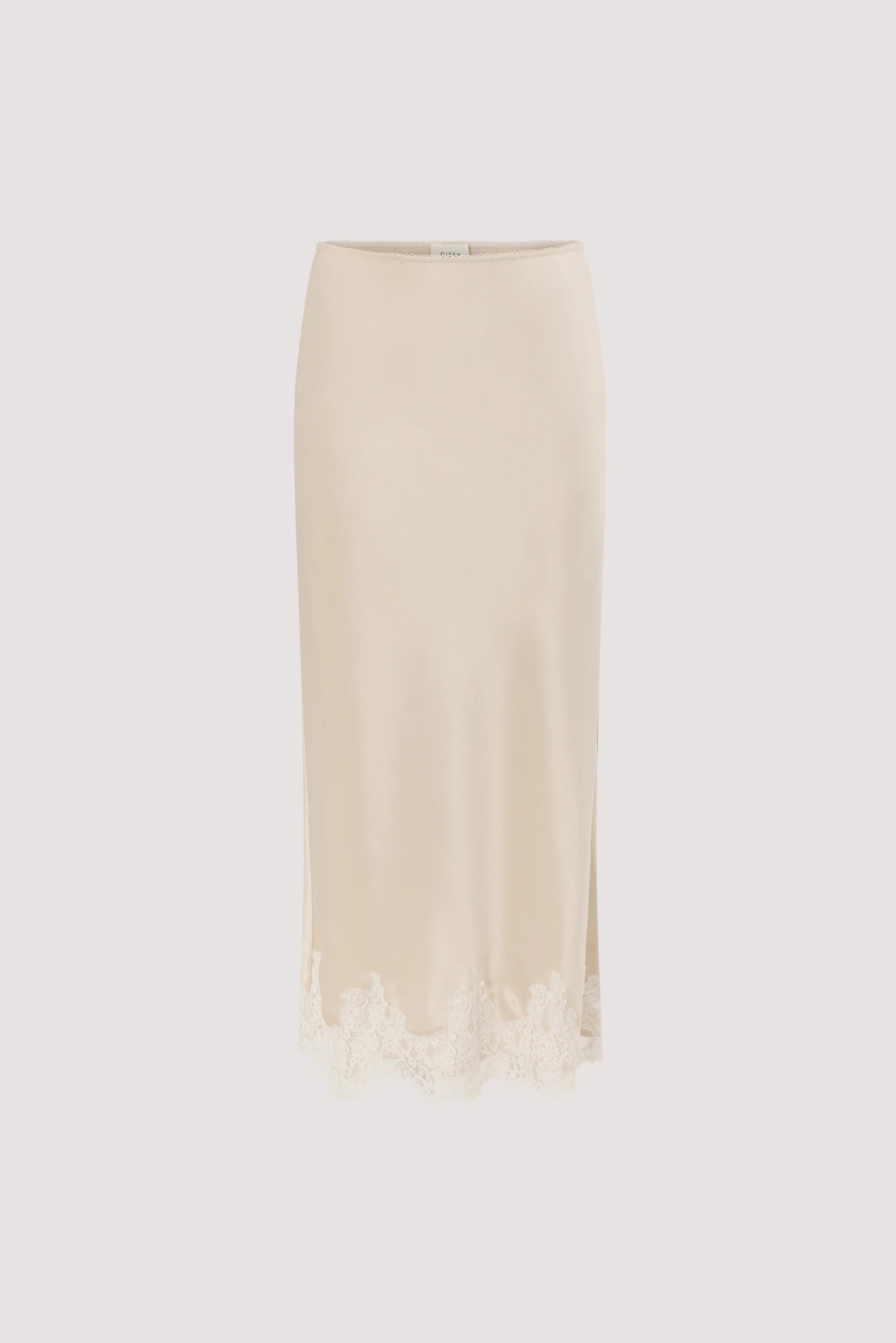 SELENE OYSTER SATIN MIDI SKIRT - Image 9