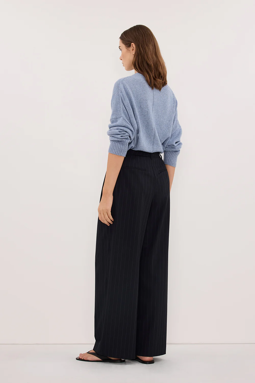 SIAN INK STRIPE TAILORED WIDE PANT - Image 5