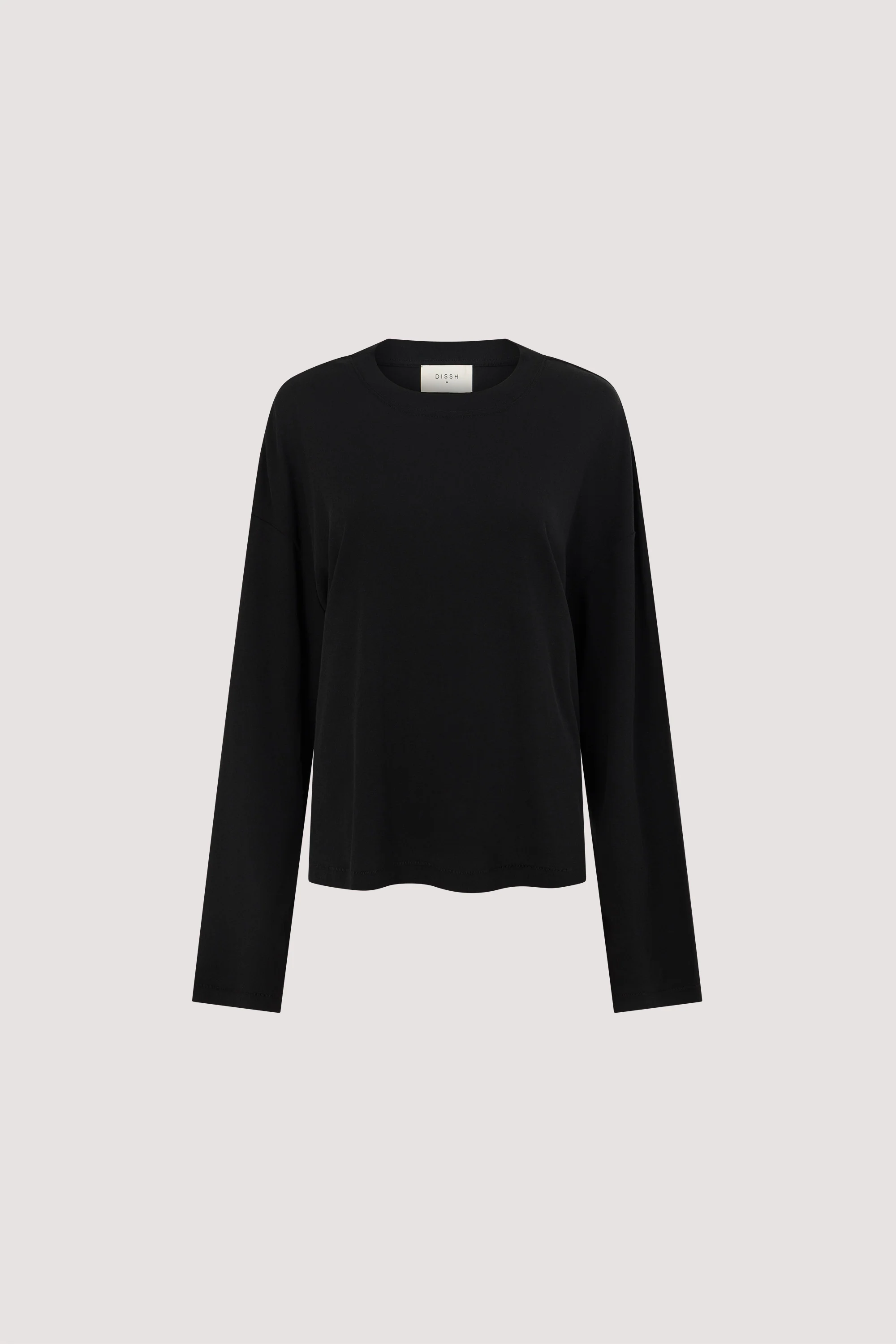 SLOANE BLACK LONG SLEEVE CREW KNIT TOP - Image 8
