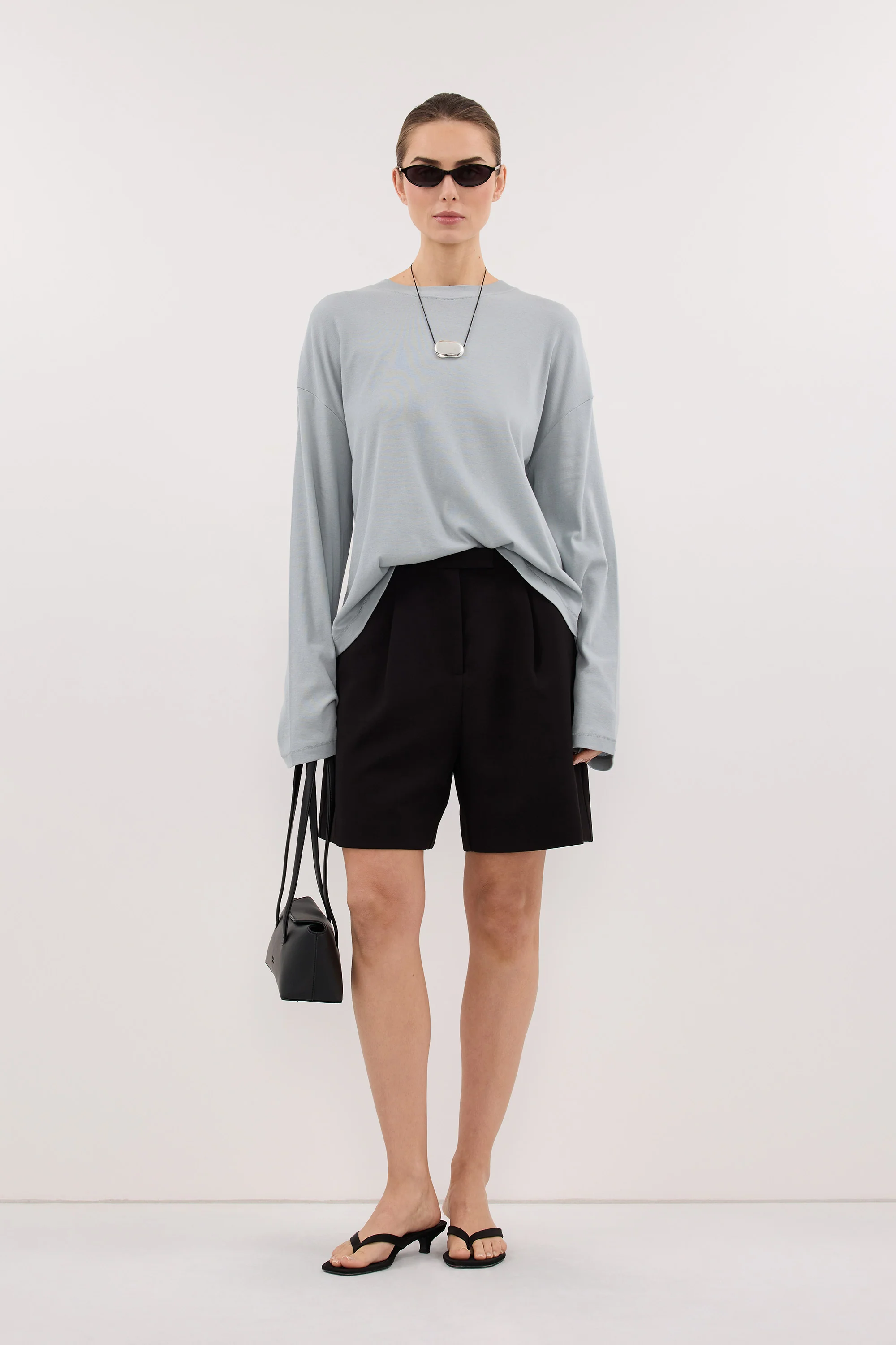 SLOANE MINERAL LONG SLEEVE CREW KNIT TOP