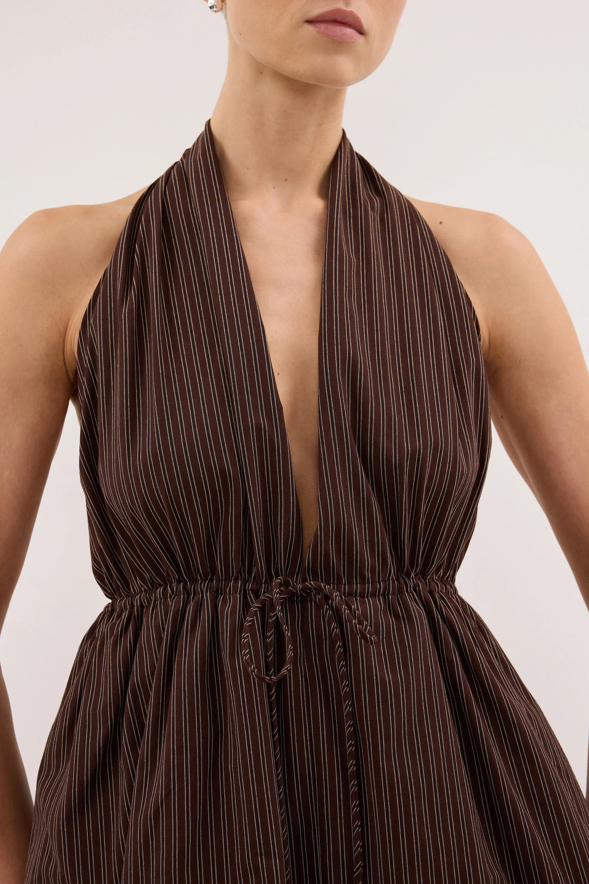 SOLACE CHOC STRIPE COTTON TOP - Image 4