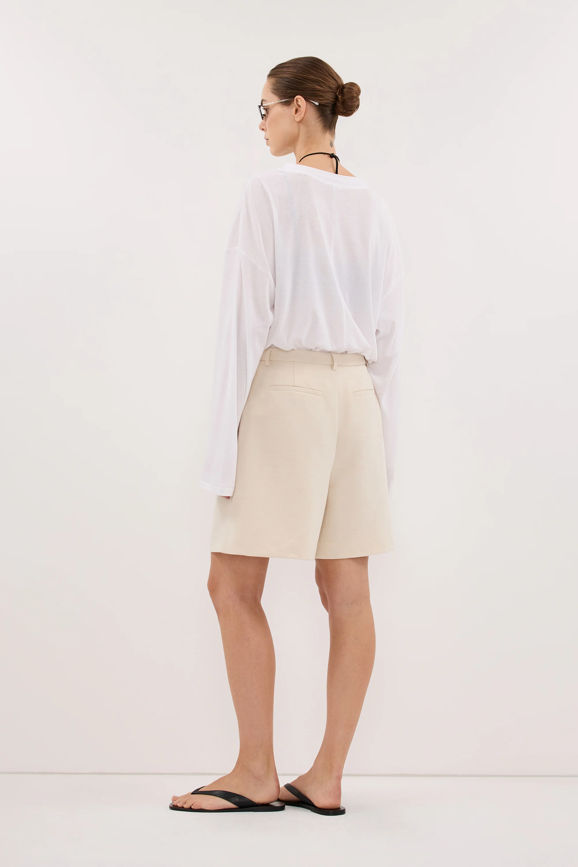 SOLENE CREAM BERMUDA SHORT - Image 5