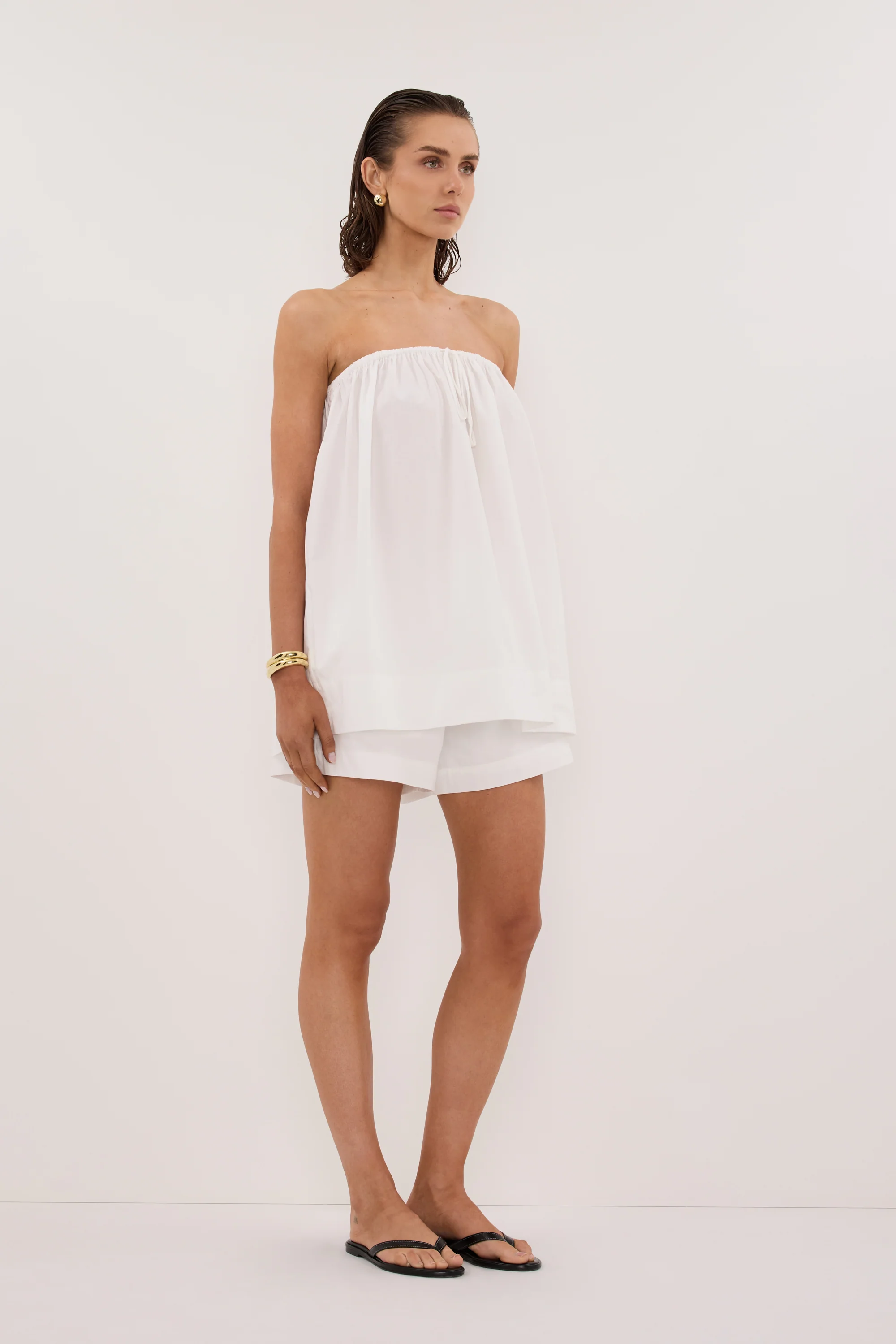 SOMMER WHITE POPLIN SHORT - Image 3