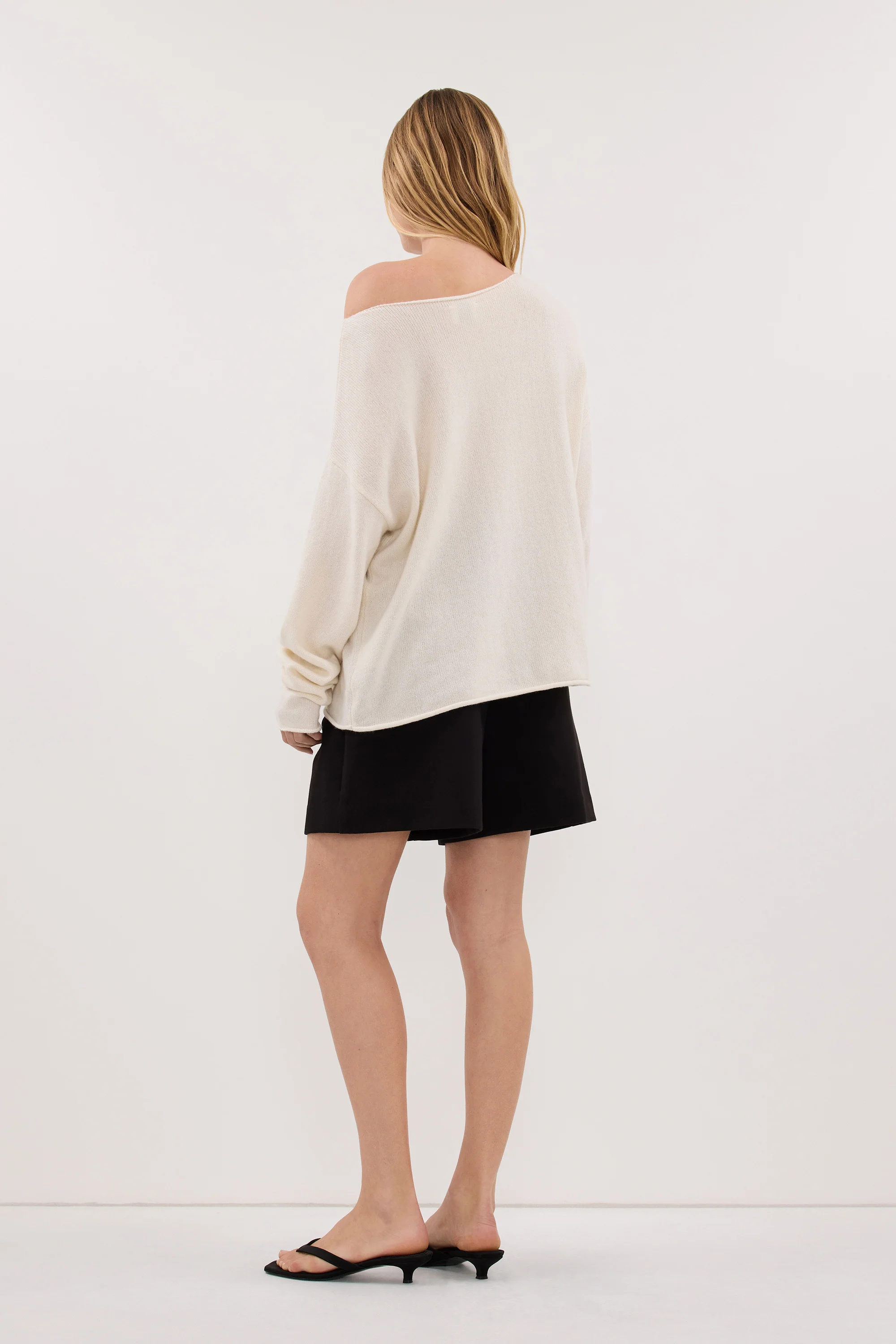 TESS IVORY BOATNECK KNIT JUMPER - Image 4