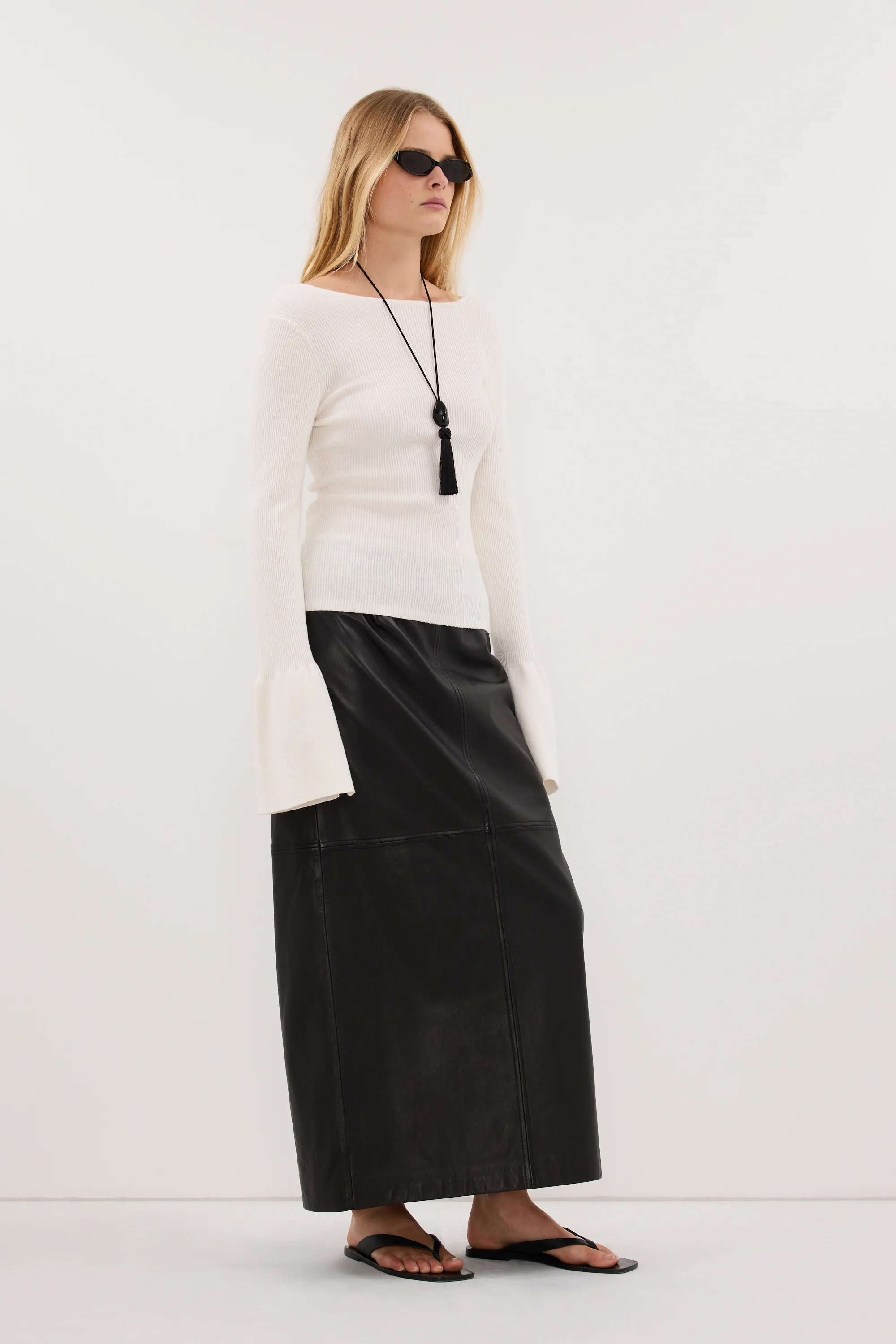 VARA OFF WHITE LONG SLEEVE KNIT TOP - Image 3