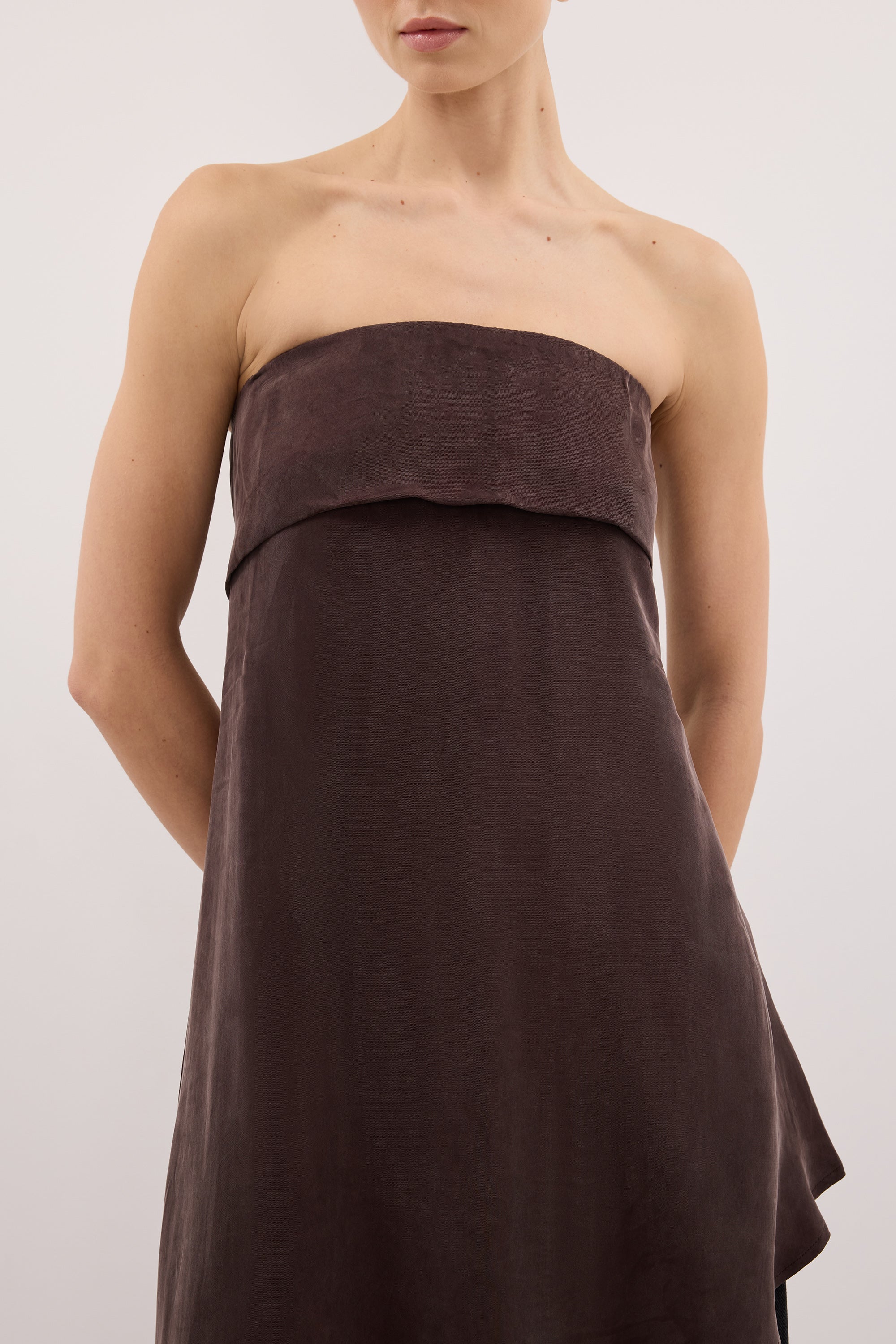 VENUS PLUM CHOC CUPRO ASYM TOP - Image 4