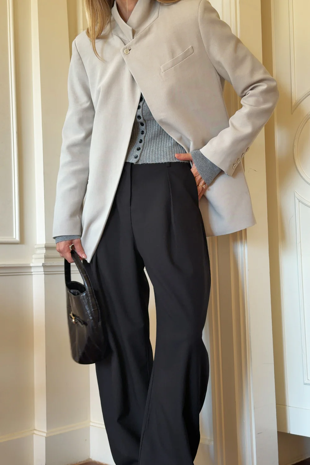 VIDA MUSHROOM STAND COLLAR BLAZER - Image 2