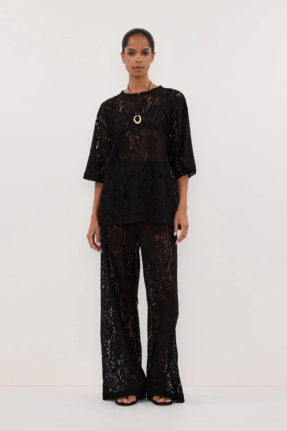 WILMA BLACK LACE PANT - Image 4