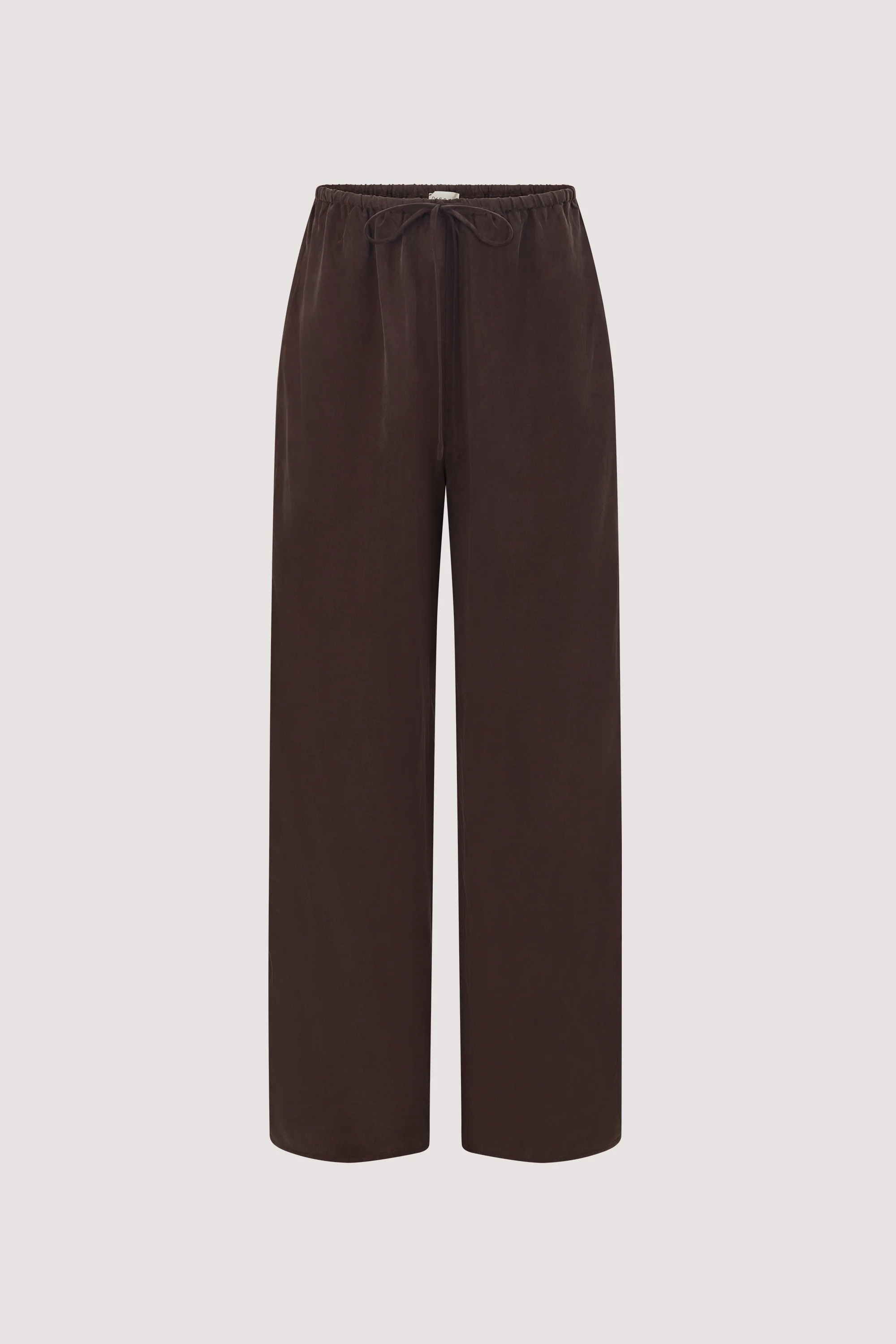 XENA PLUM CHOC CUPRO SIDE SPLIT PANT - Image 6