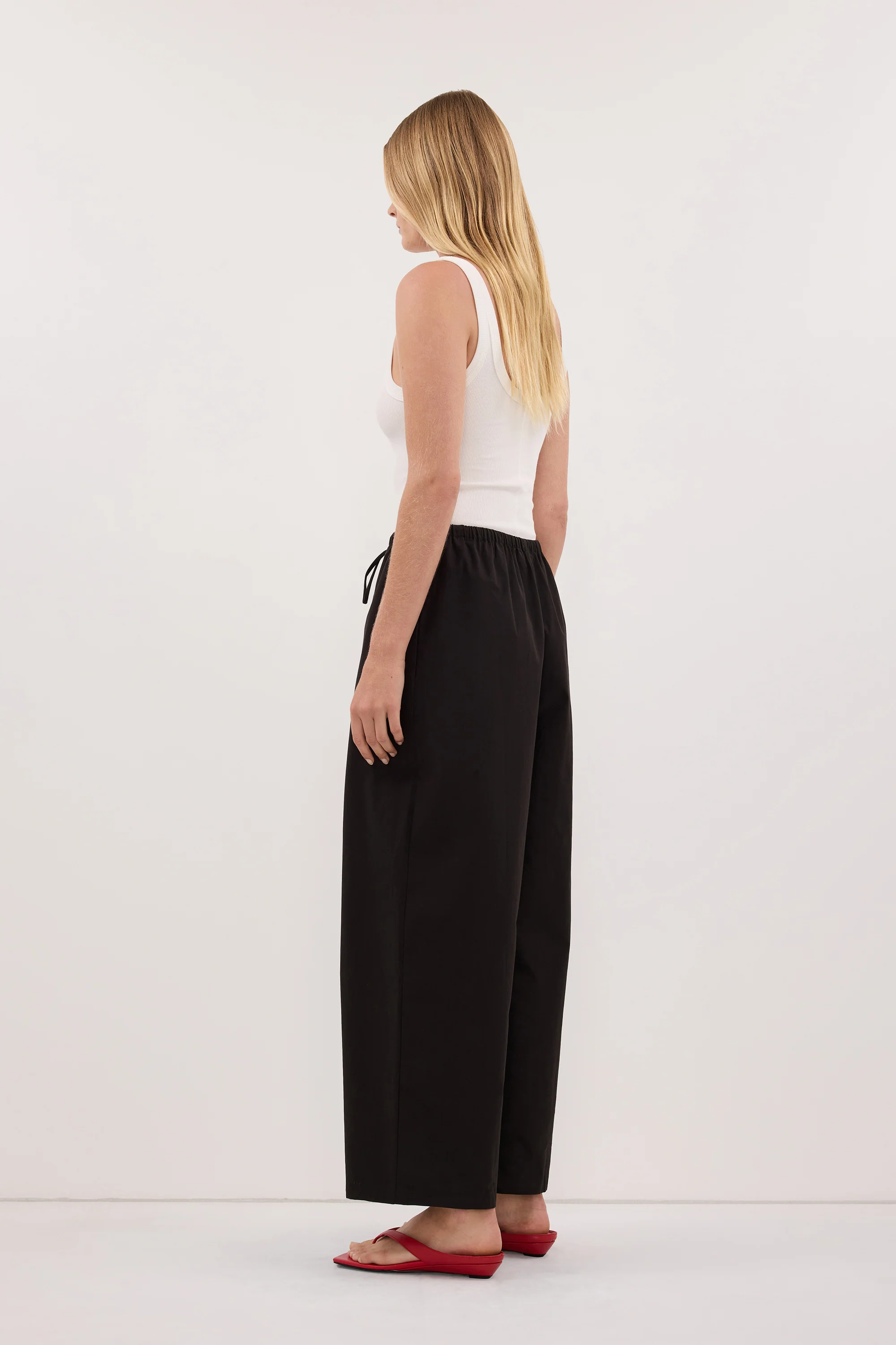 ZAHARA BLACK POPLIN PANT - Image 6